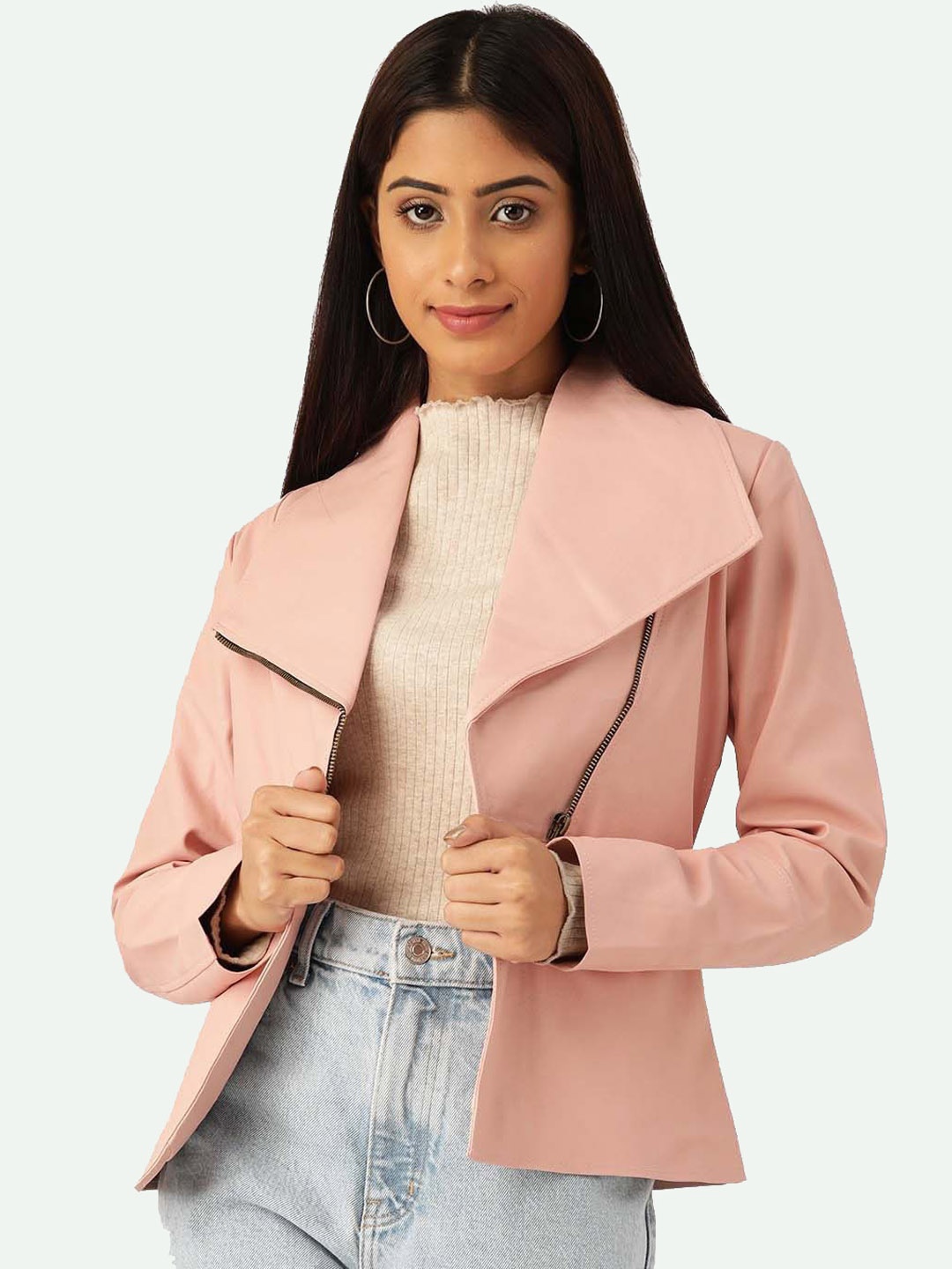

Leather Retail Women Pink Outdoor Tailored Jacket