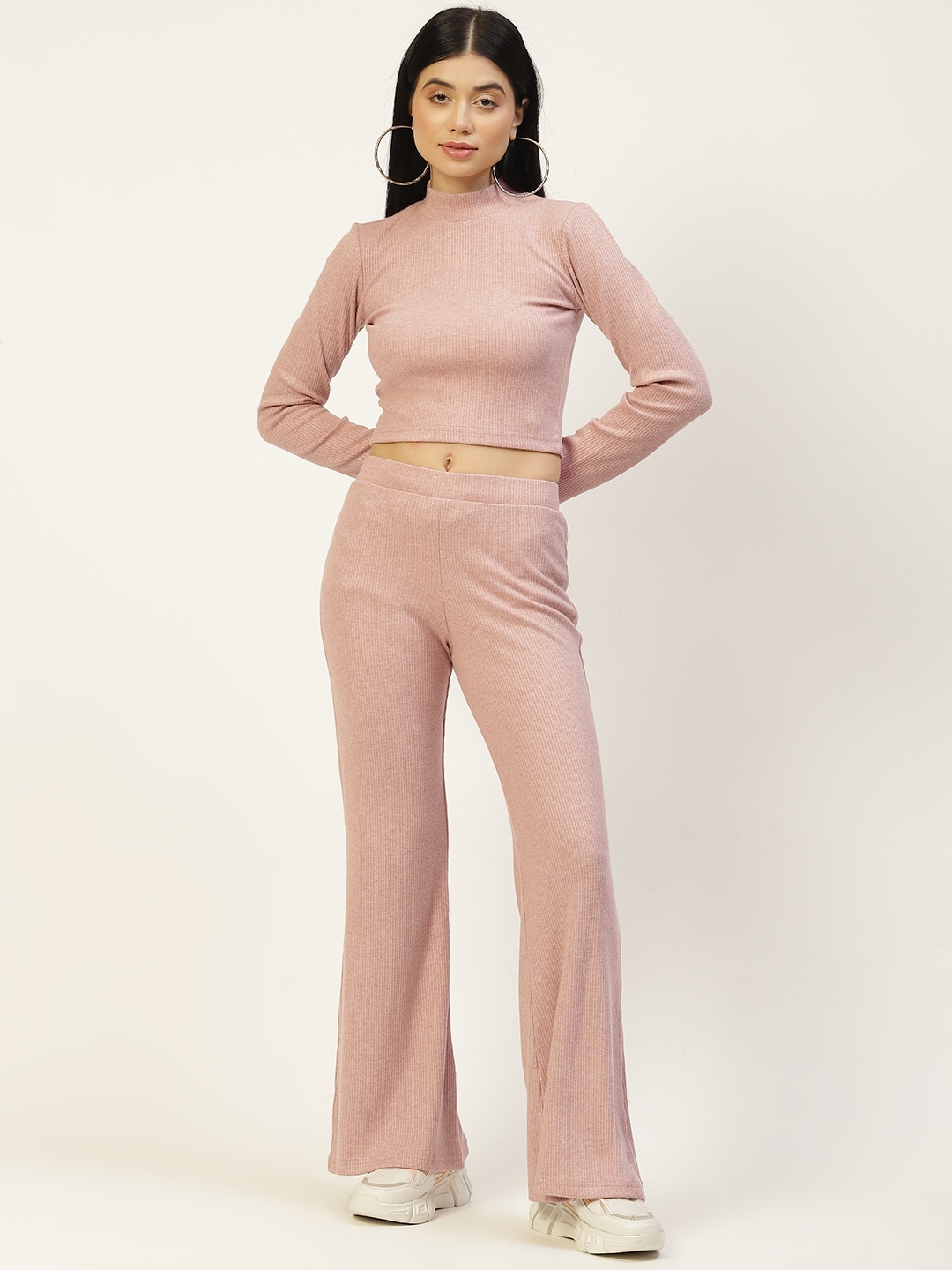 

Femea Women Pink Solid Winter Co-Ords