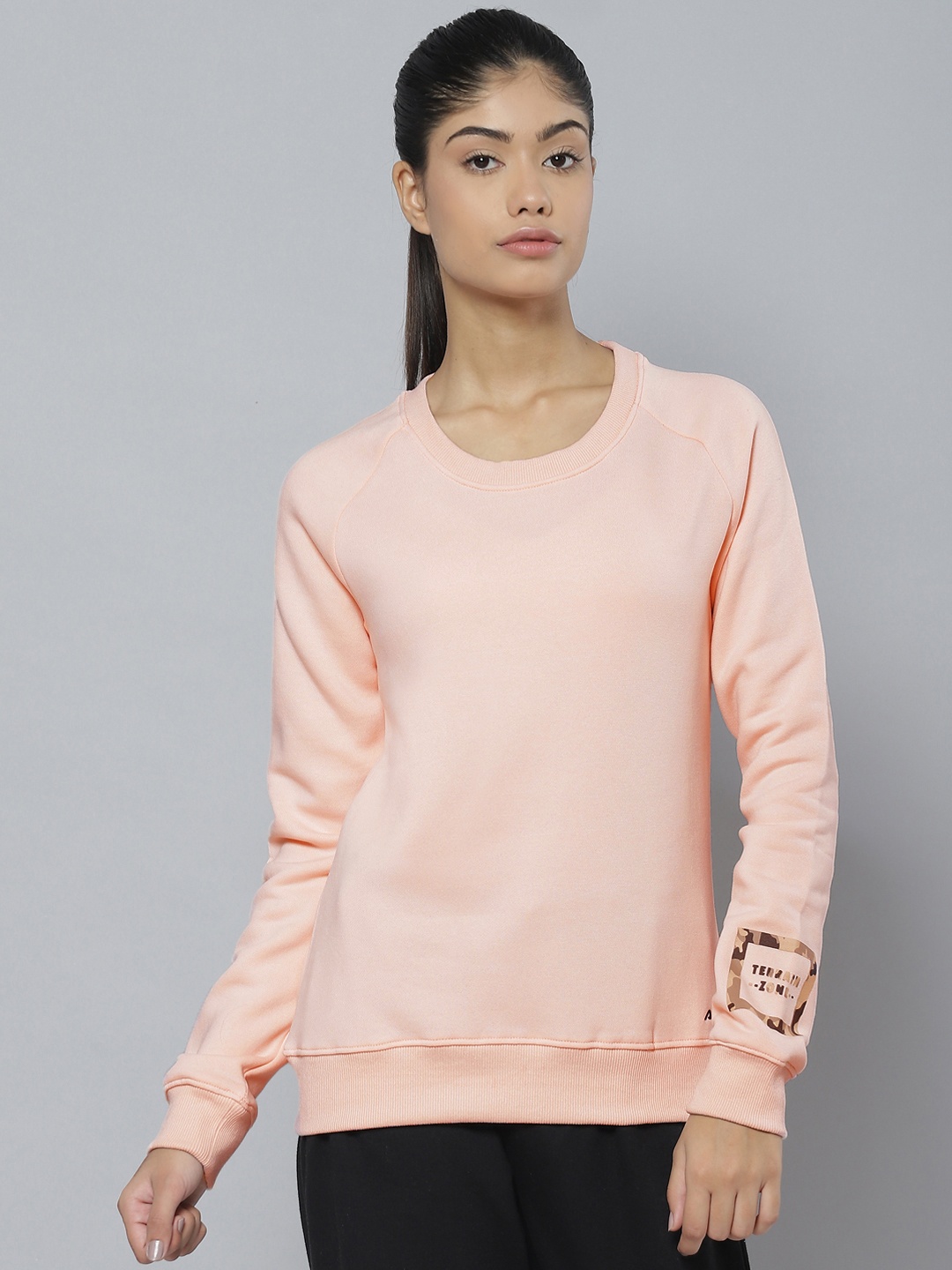 

Alcis Women Peach-Coloured Printed Sweatshirt