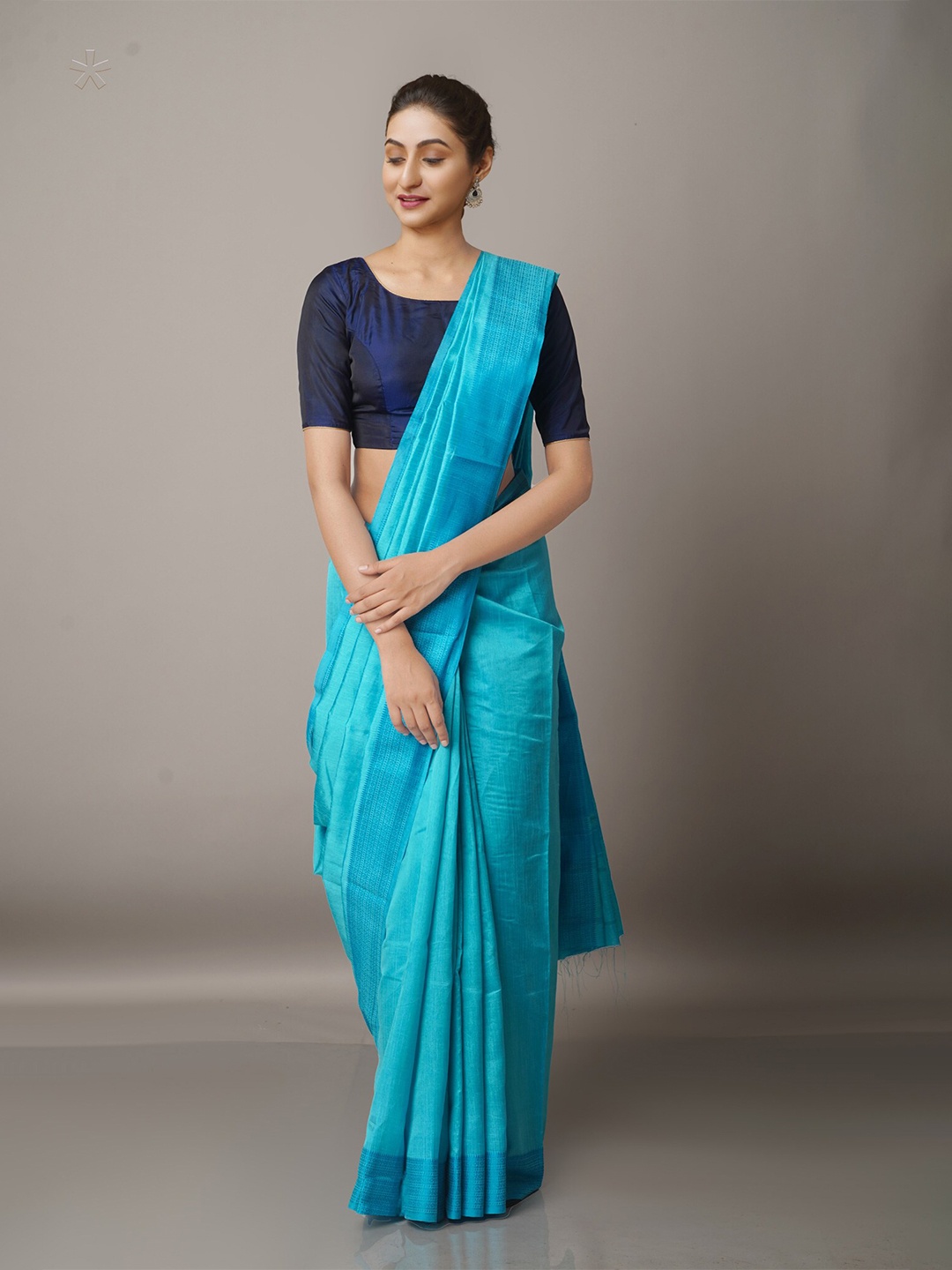 

Unnati Silks Blue Silk Cotton Mysore Silk Saree