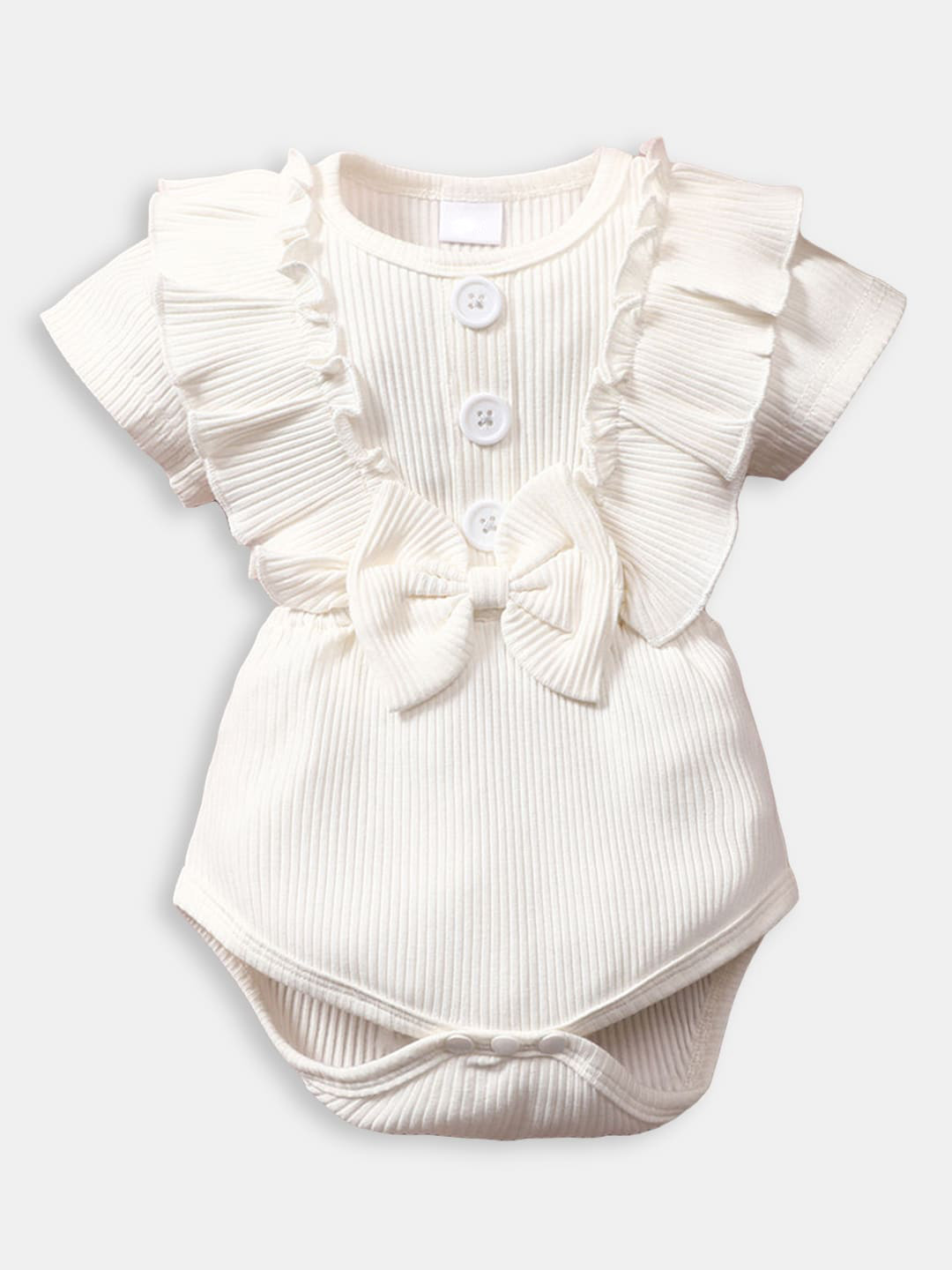 

Hopscotch Girls White Solid Onesie
