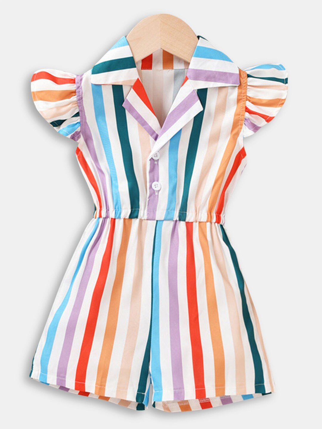 

Hopscotch Girls White & Red Striped Playsuit