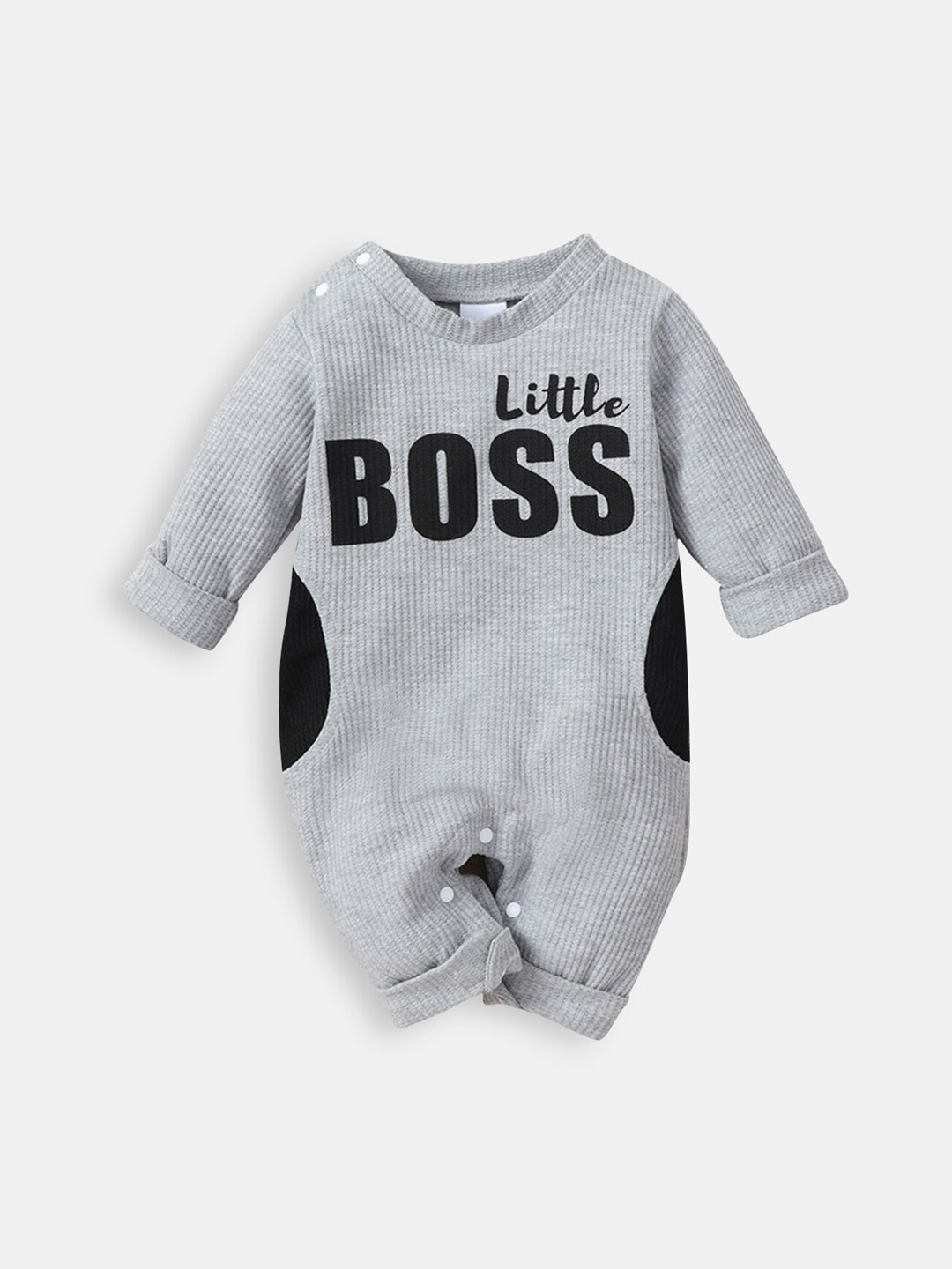 

Hopscotch Infant Boys Grey Printed Bodysuit