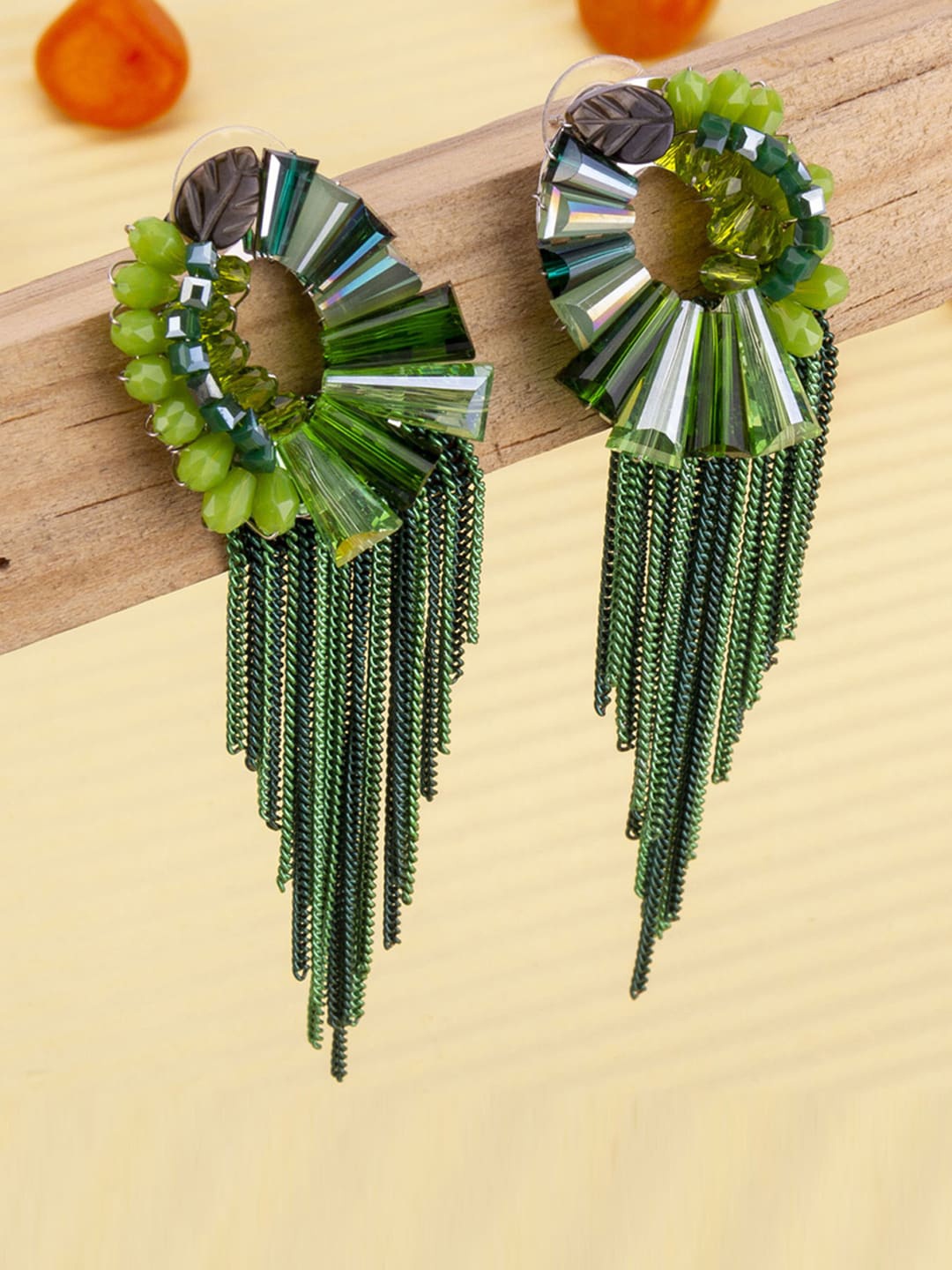 

Designs By Jewels Galaxy Green Contemporary Drop Earrings