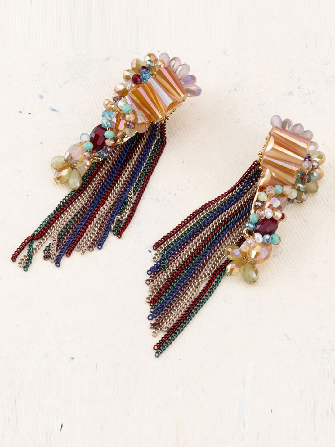 

Designs By Jewels Galaxy Gold-Toned & Black Contemporary Drop Earrings