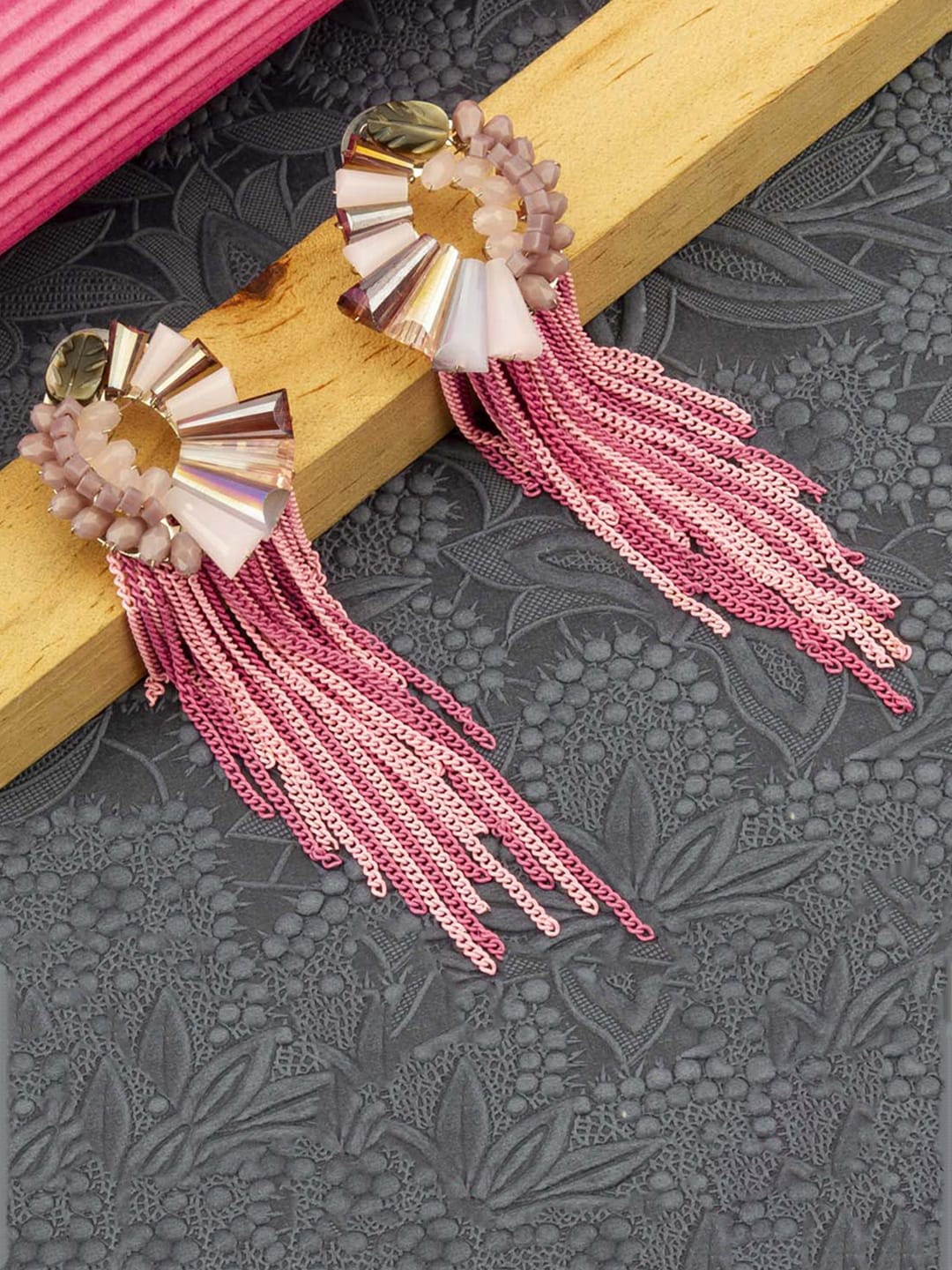 

Designs By Jewels Galaxy Pink Contemporary Drop Earrings