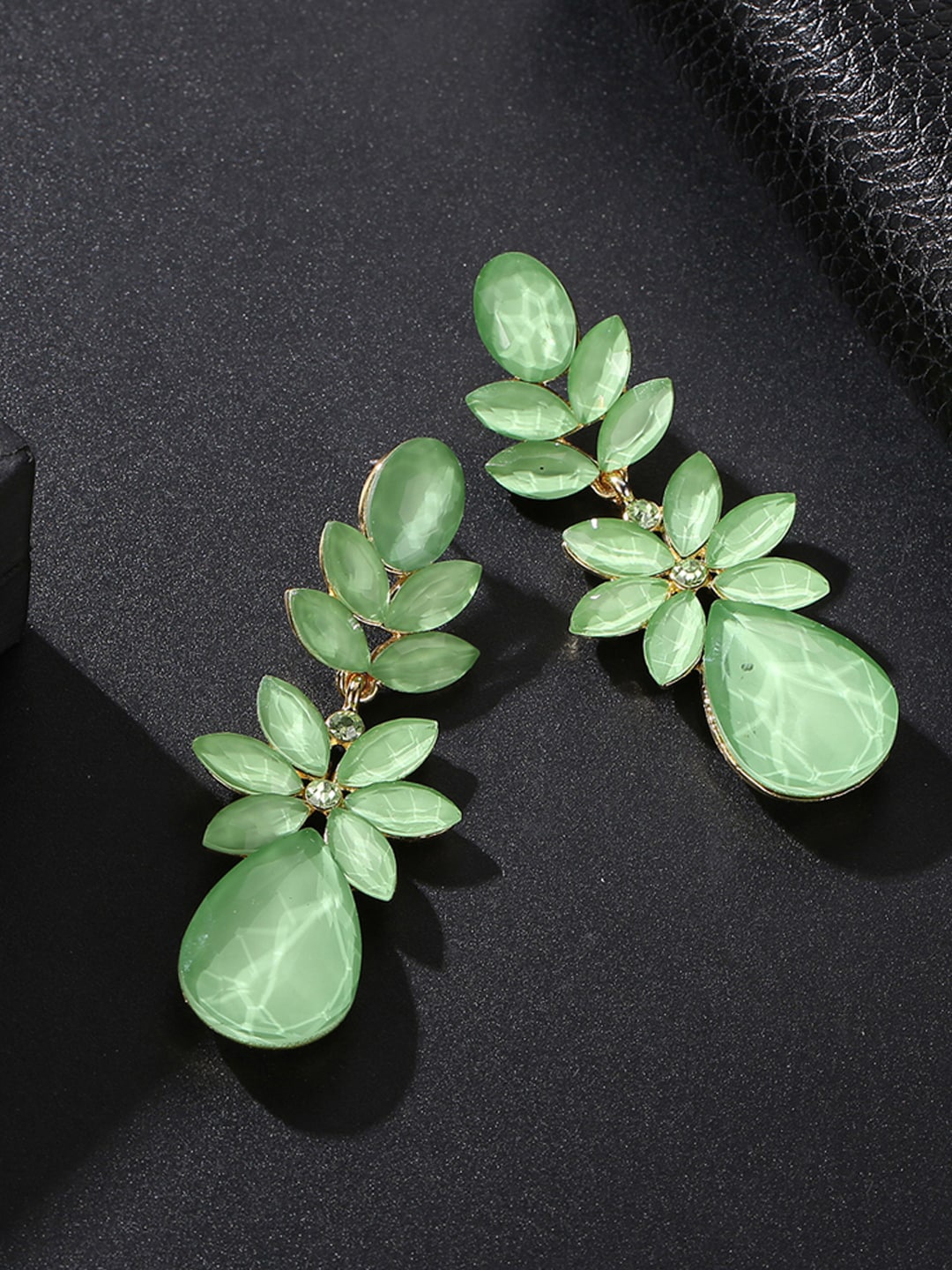 

Designs By Jewels Galaxy Green Contemporary Drop Earrings