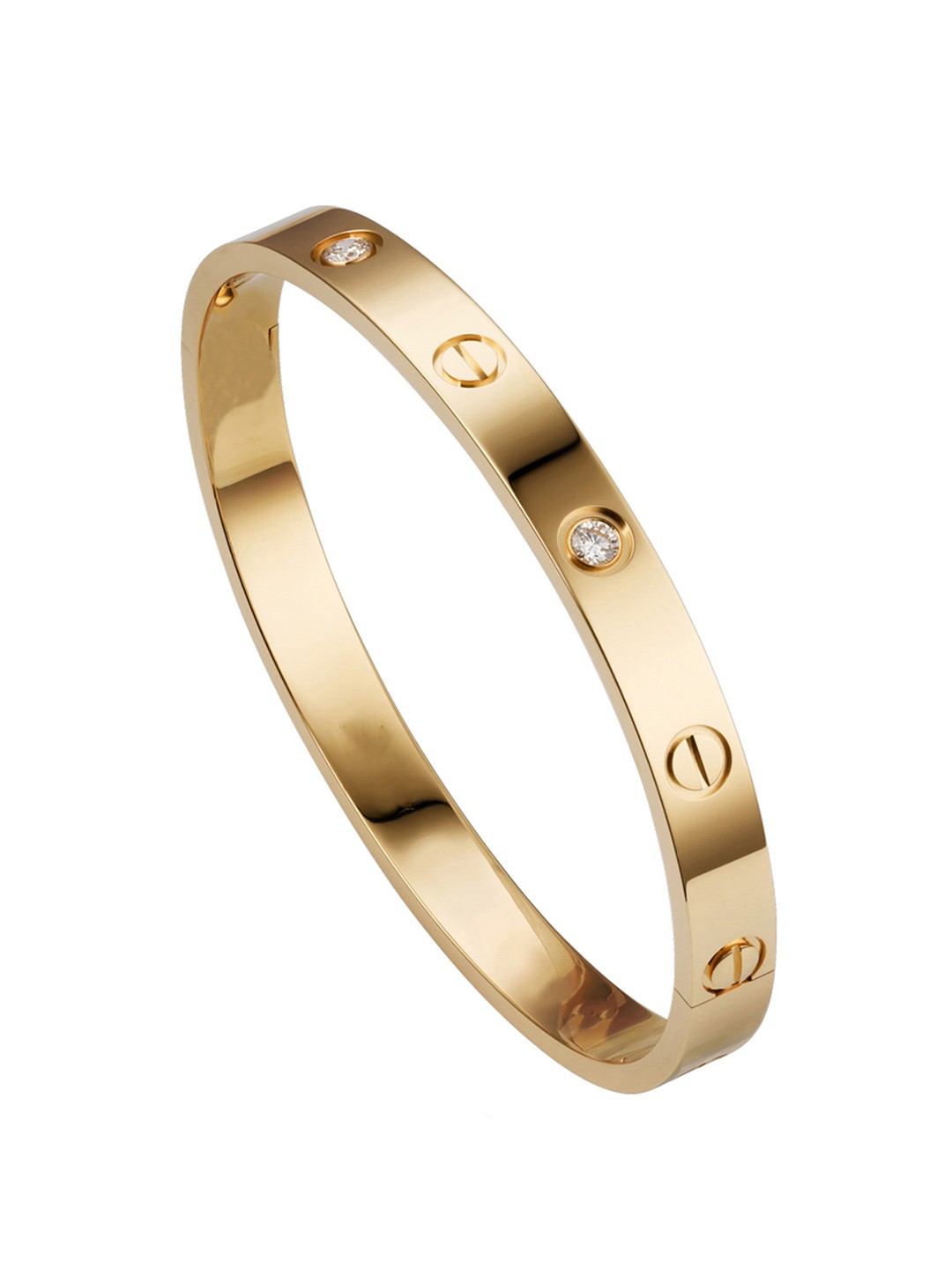 

Designs By Jewels Galaxy Women Gold-Toned American Diamond Gold-Plated Kada Bracelet