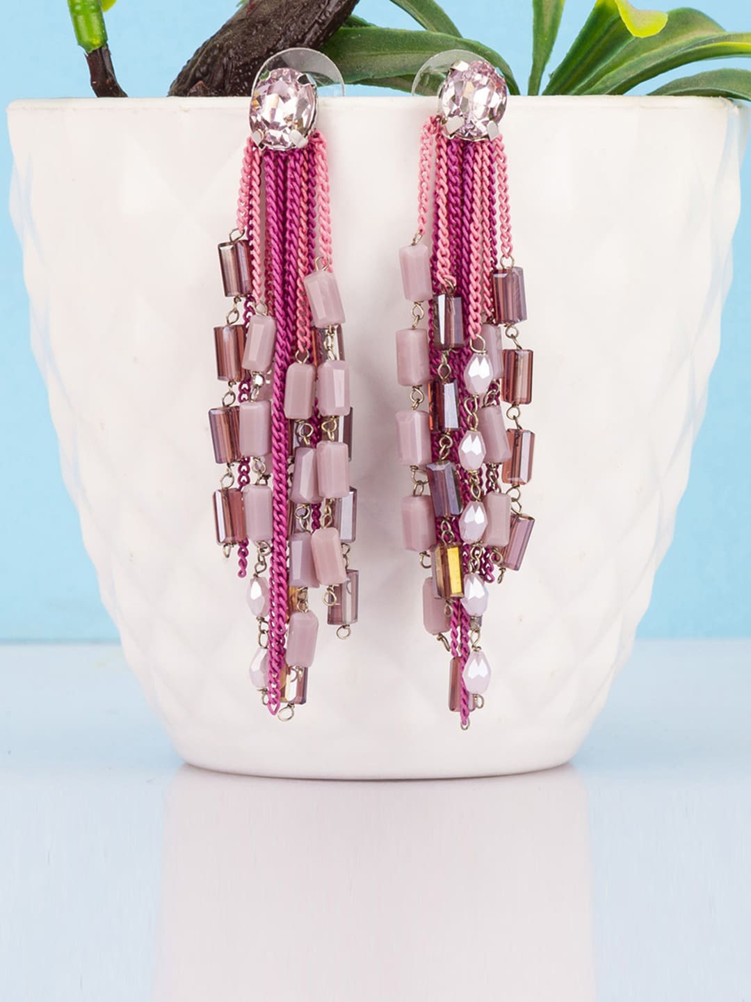 

Designs By Jewels Galaxy Women Pink Contemporary Drop Earrings