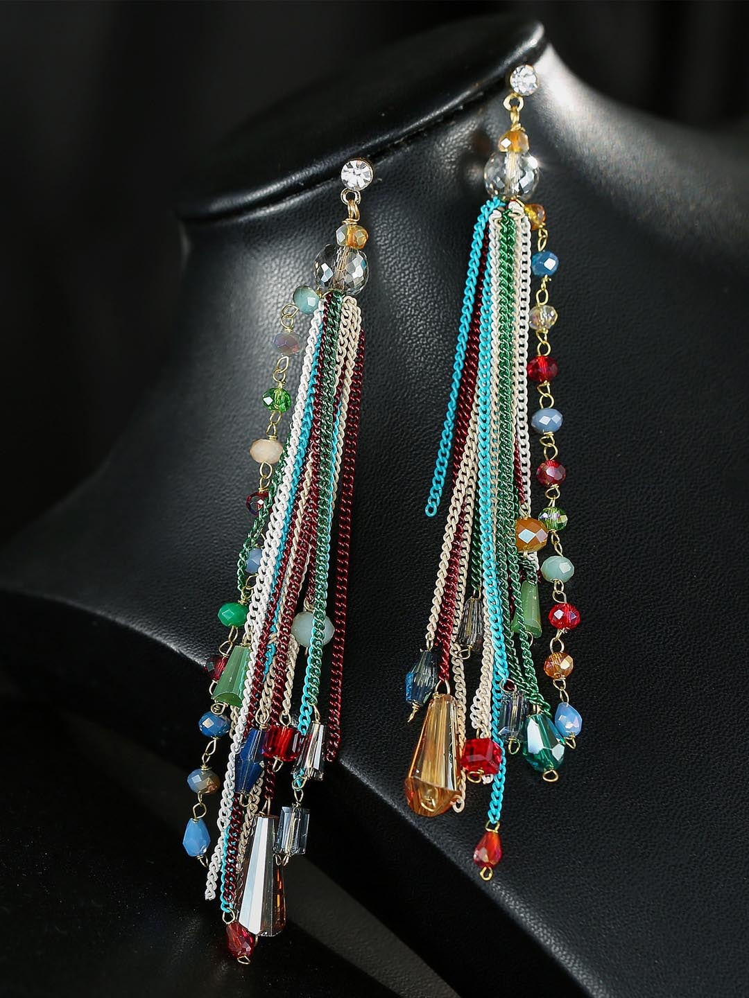 

Designs By Jewels Galaxy Blue & White Contemporary Drop Earrings