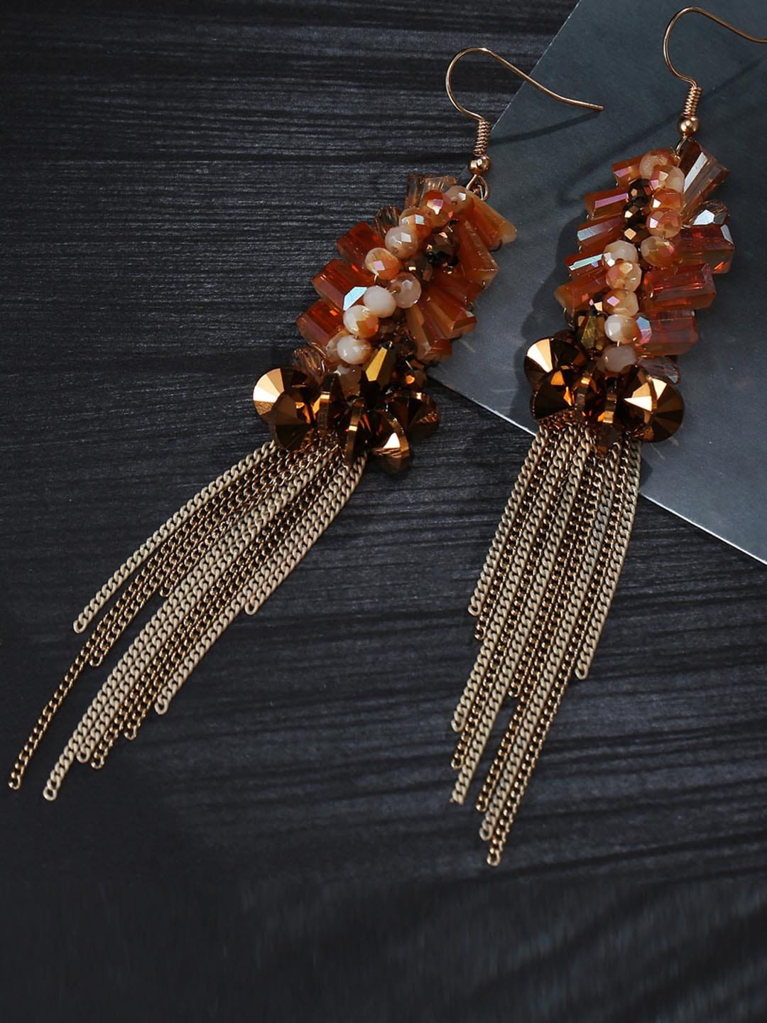 

Designs By Jewels Galaxy Beige Contemporary Drop Earrings