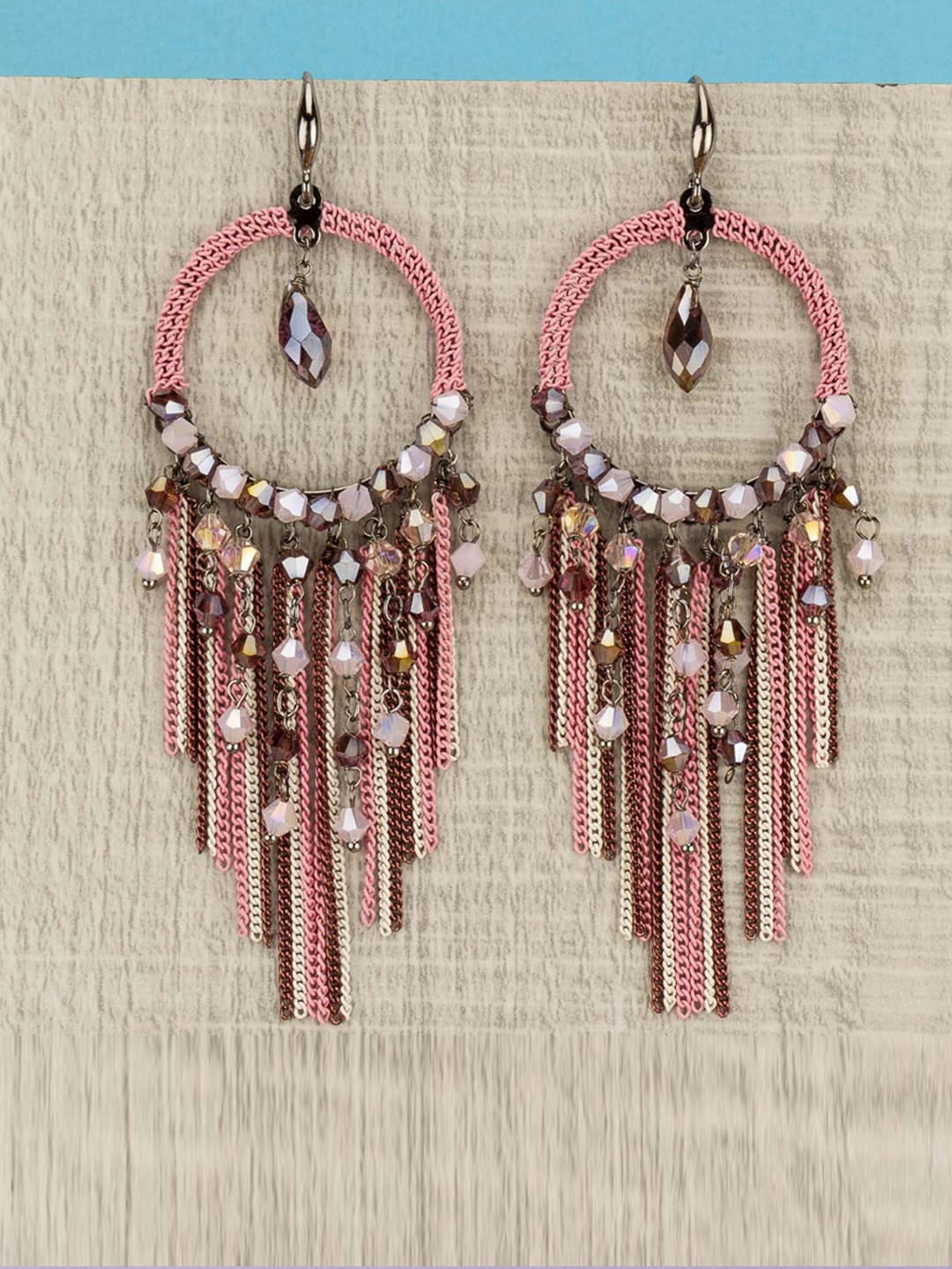 

Designs By Jewels Galaxy Pink Contemporary Drop Earrings