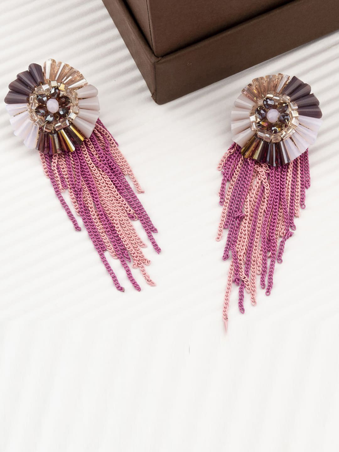 

Designs By Jewels Galaxy Pink Contemporary Drop Earrings