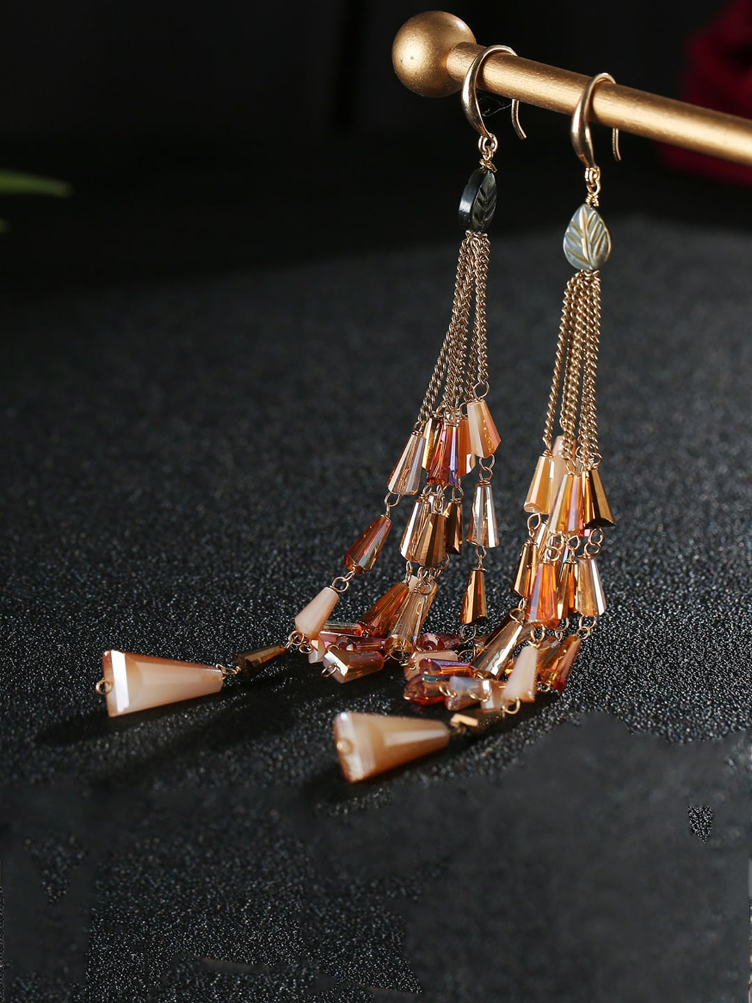 

Designs By Jewels Galaxy Beige Contemporary Drop Earrings