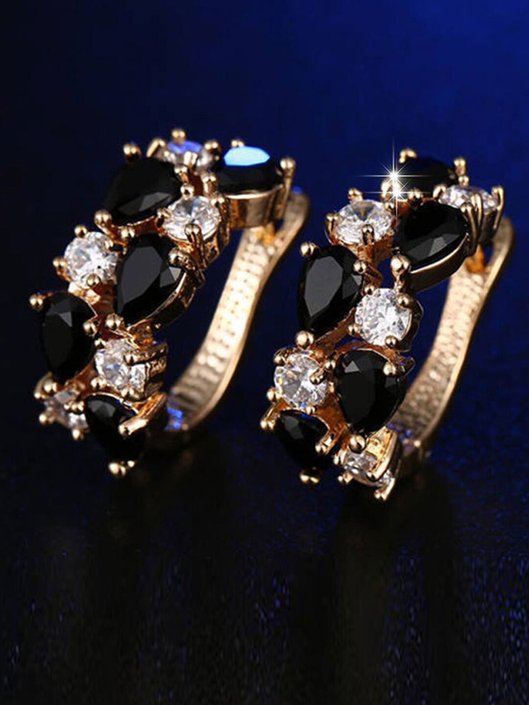 

Designs By Jewels Galaxy Black Contemporary Studs Earrings