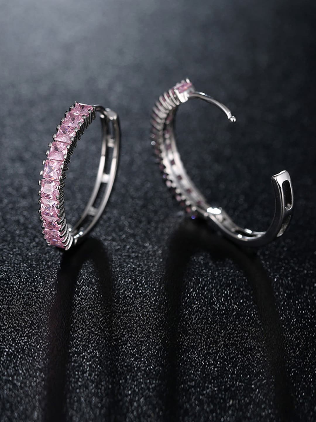 

Designs By Jewels Galaxy Pink Circular Hoop Earrings