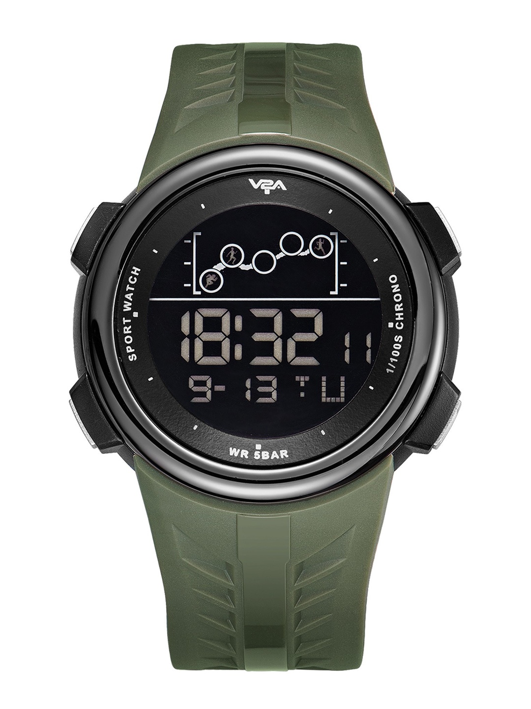 

V2A Men Black Dial & Green Straps Digital Multi Function Watch V2A-DM1703