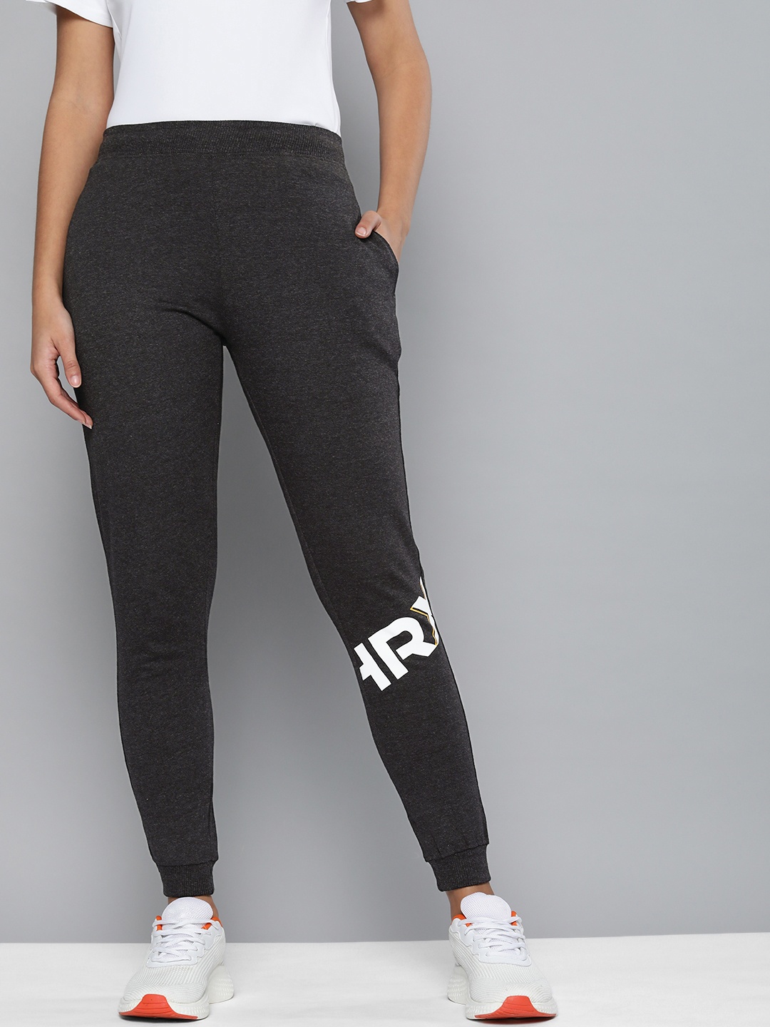 

HRX by Hrithik Roshan Women Solid Regular Fit Joggers, Charcoal