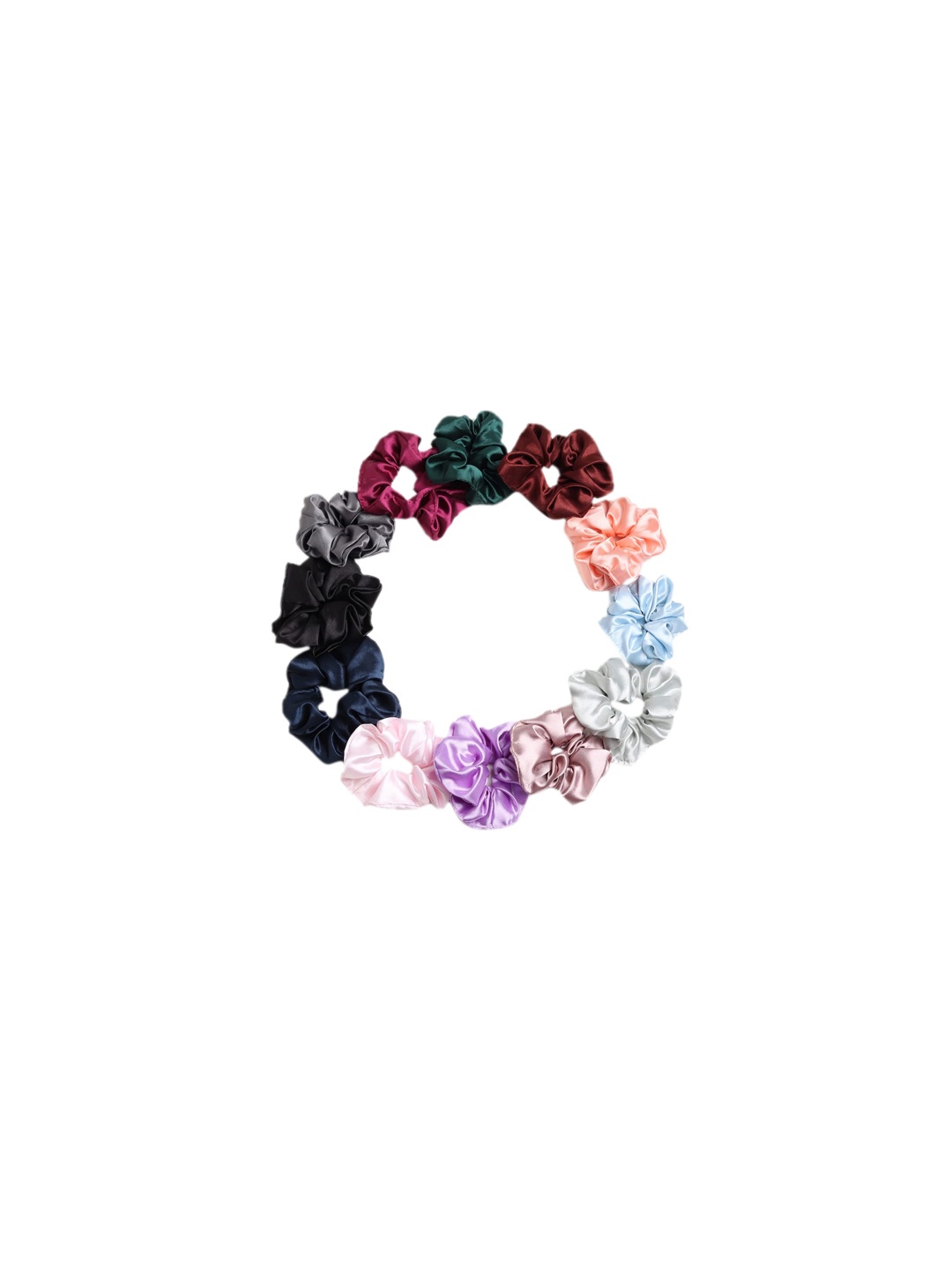 

CHRONEX Set Of 12 Hair Scrunchies, Red