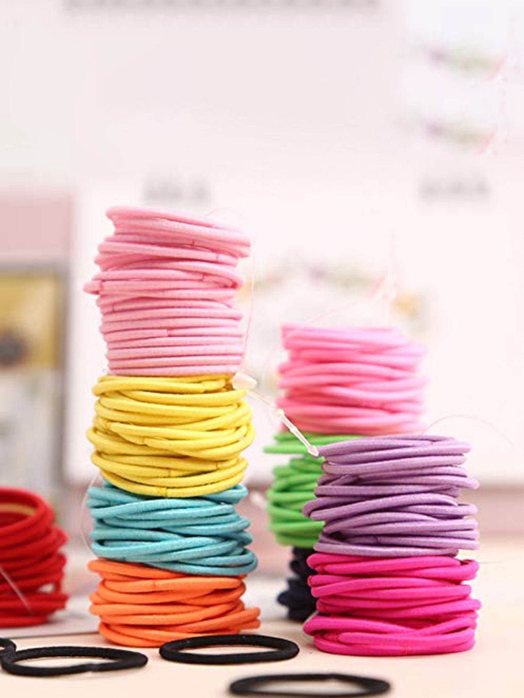 

CHRONEX Set Of 100 Elastic Rubber Band, Pink