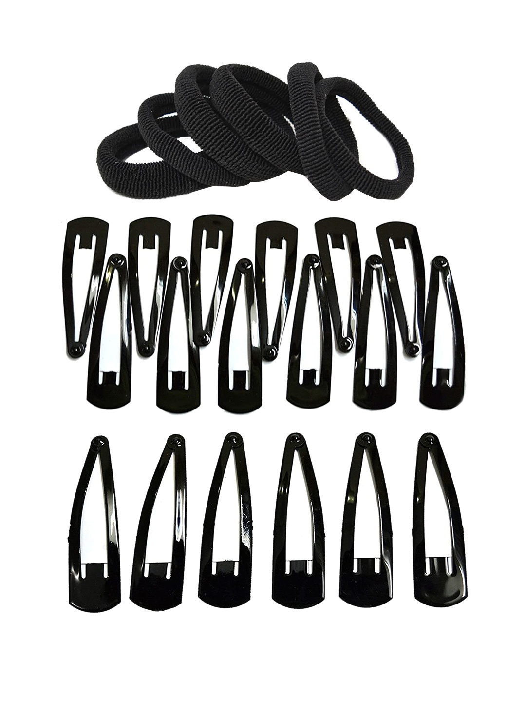 

CHRONEX Women Black Hair Accessory Set of 24