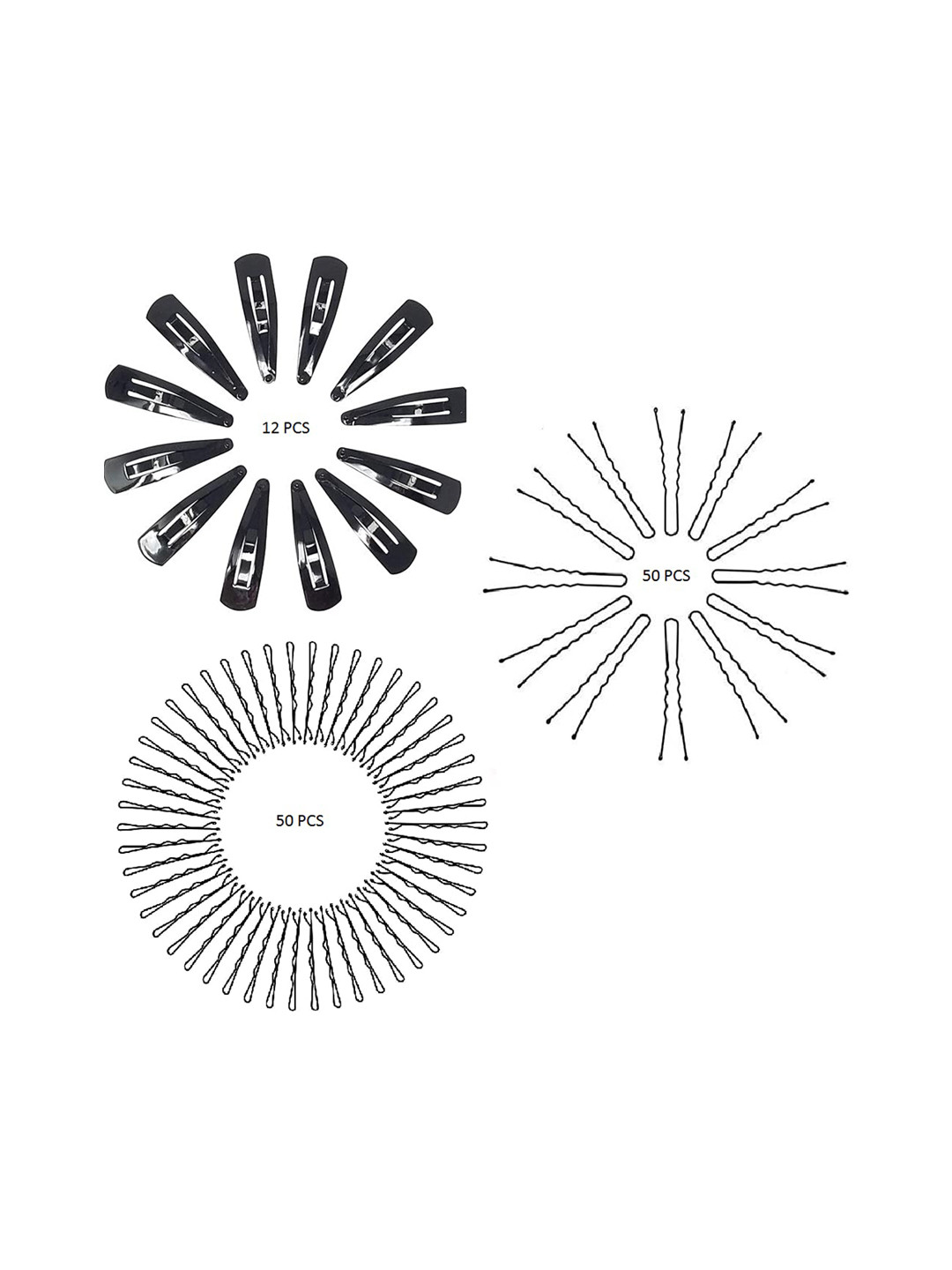

CHANDERKASH Set Of 112 Hair Pins Combo Set U Shape For Bun Juda Bobby Hairpins, Black
