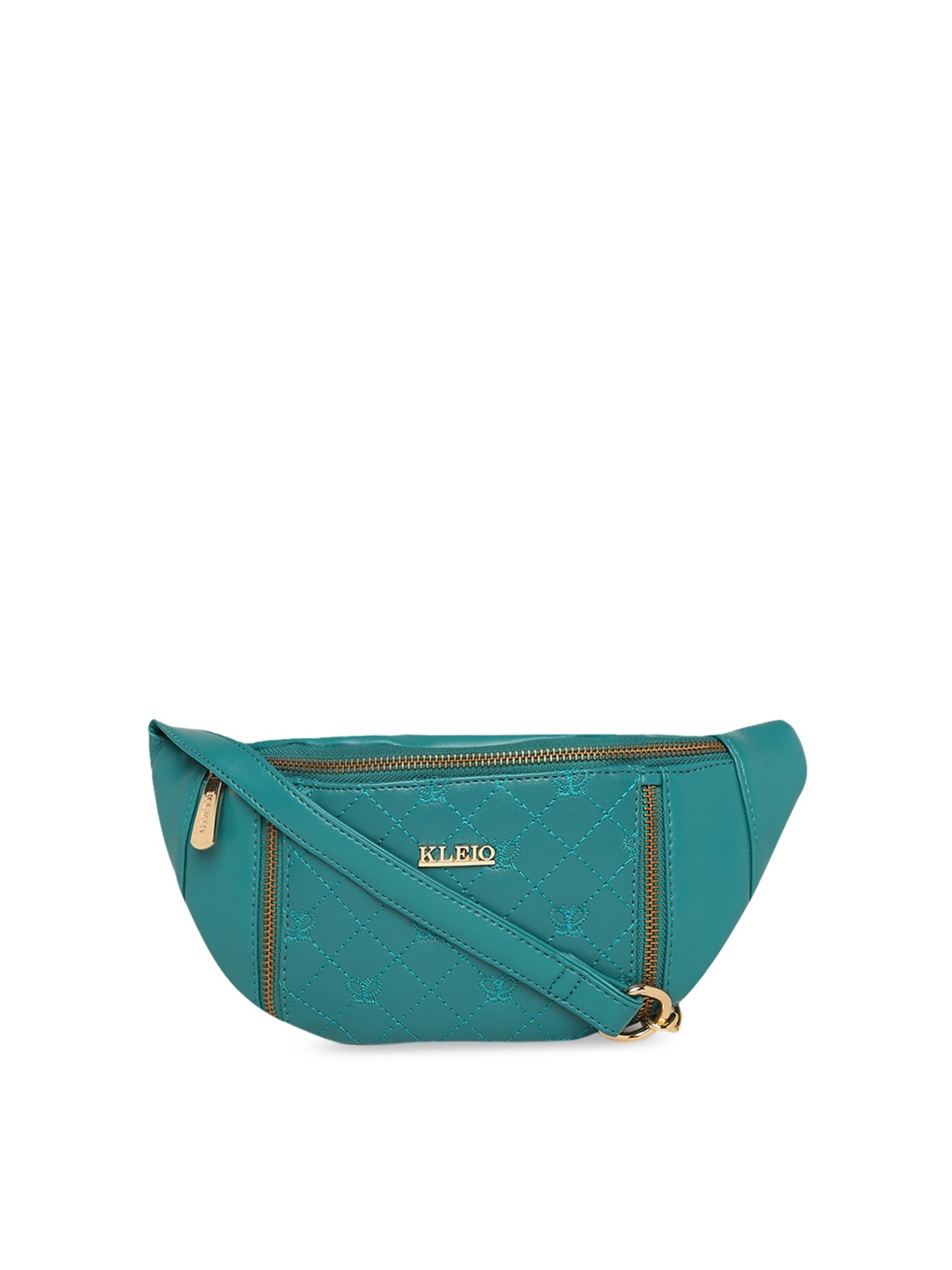 

KLEIO Women Textured Quilted Waist Pouch, Green