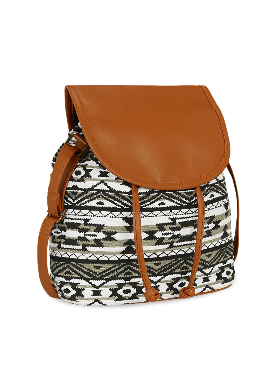 

KLEIO Brown Printed Canvas Crossbody Sling Bag