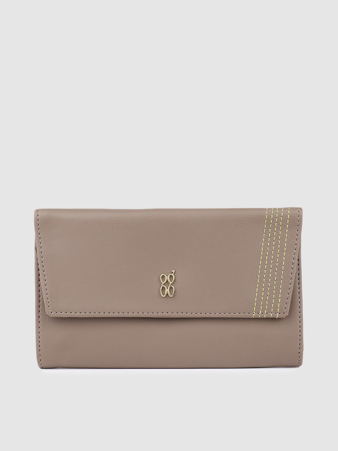

Baggit Women Beige Solid Three Fold Wallet