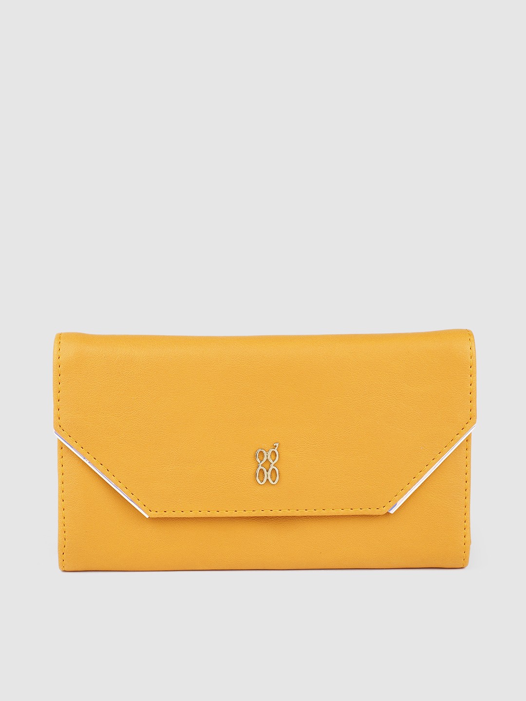 

Baggit Women Yellow Solid Three Fold Wallet
