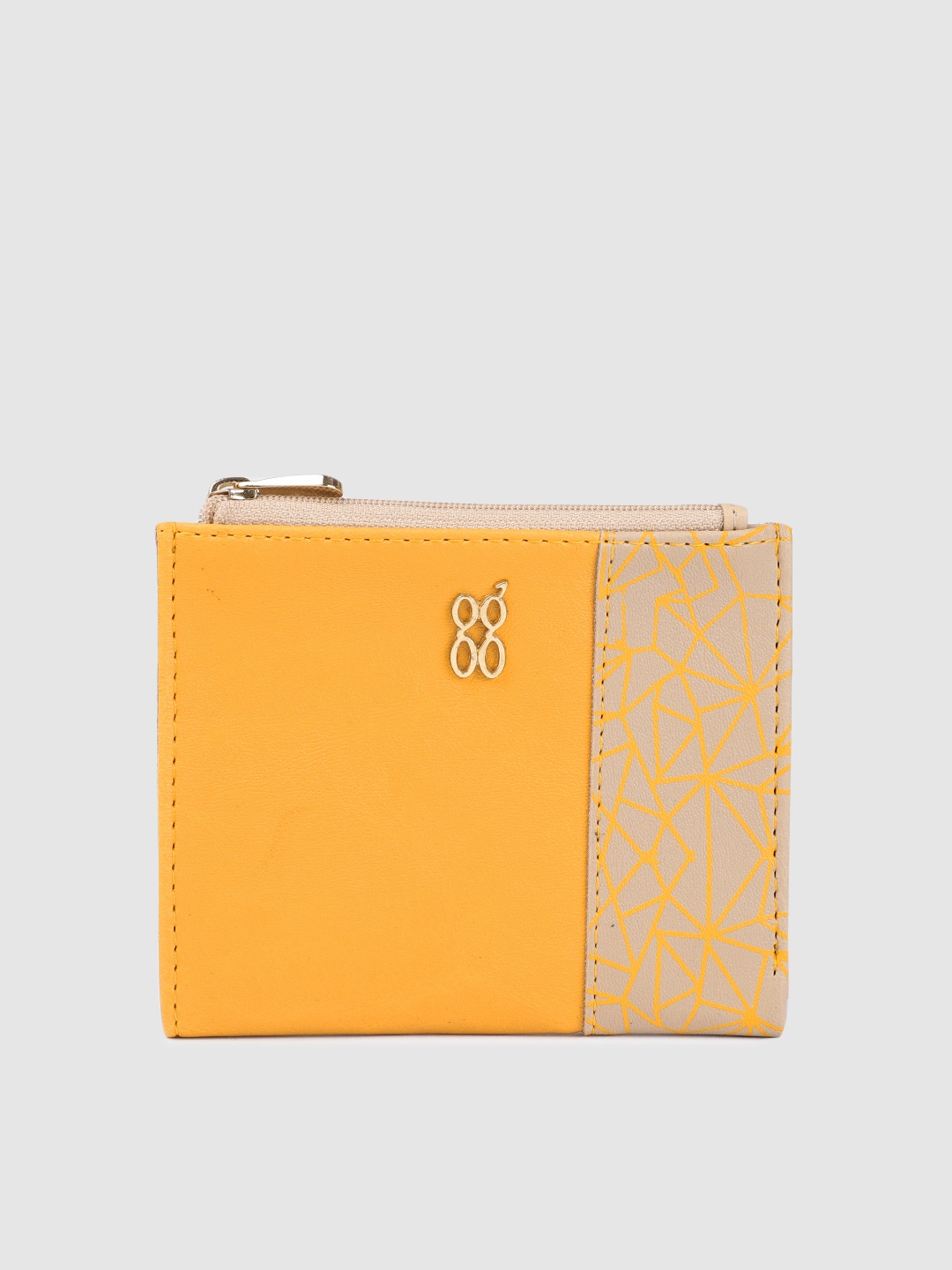 

Baggit Women Yellow Printed Two Fold Wallet