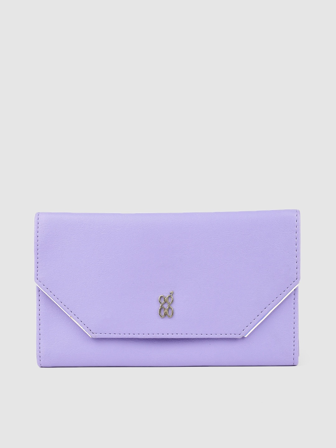 

Baggit Women Purple Solid Three Fold Wallet