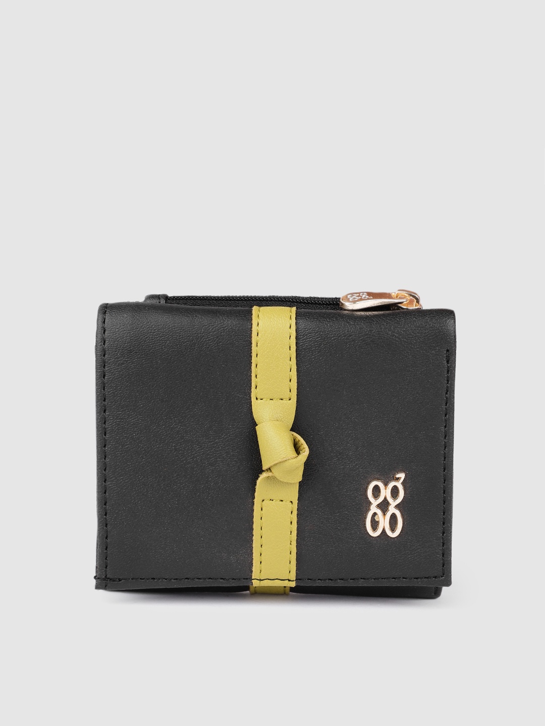 

Baggit Women Black Solid Three Fold Wallet