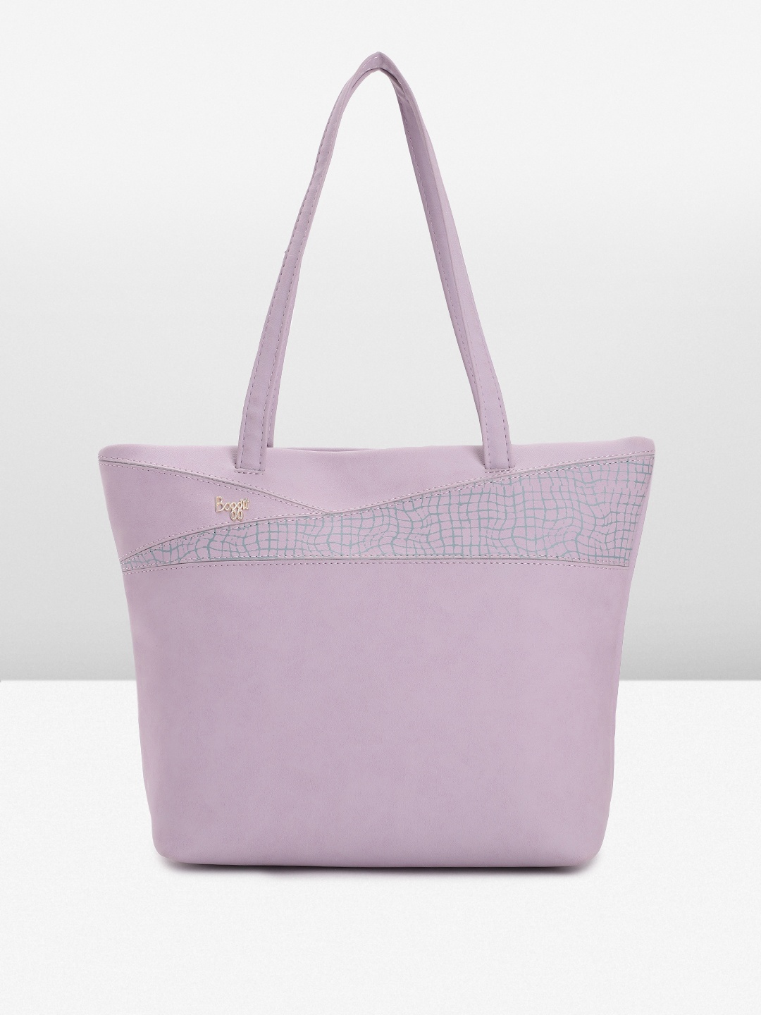 

Baggit Structured Shoulder Bag with Printed Detail, Lavender