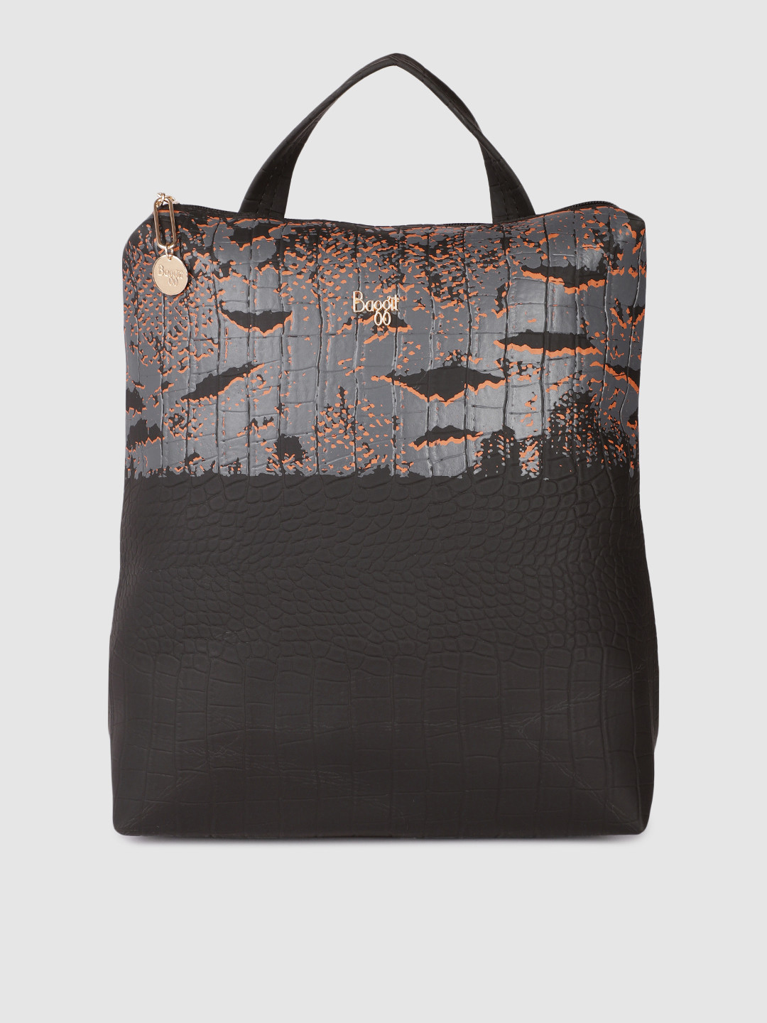 

Baggit Women Black Textured Backpack