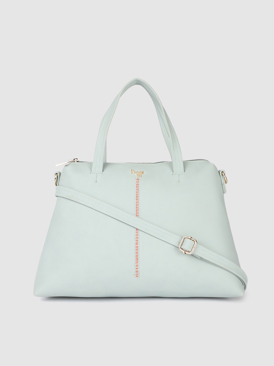 

Baggit Sea Green Solid Handheld Bag
