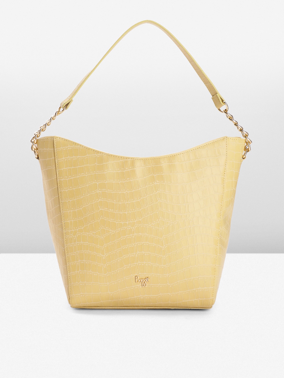 

Baggit Textured Hobo Bag, Yellow