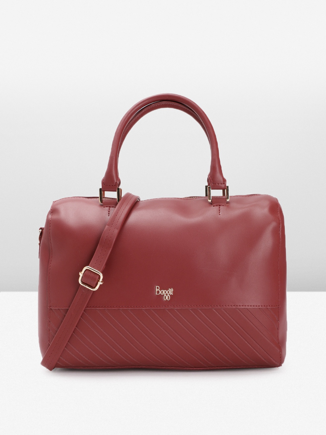 

Baggit Self-Striped Handheld Bag, Maroon