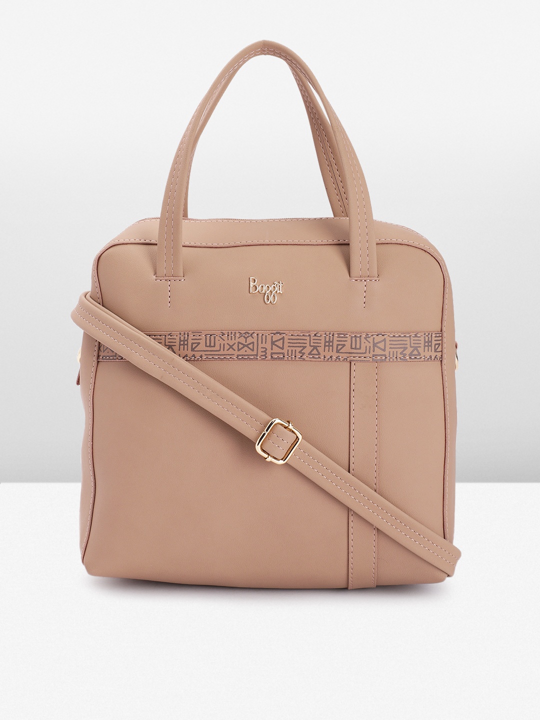 

Baggit Solid Handheld Bag, Beige