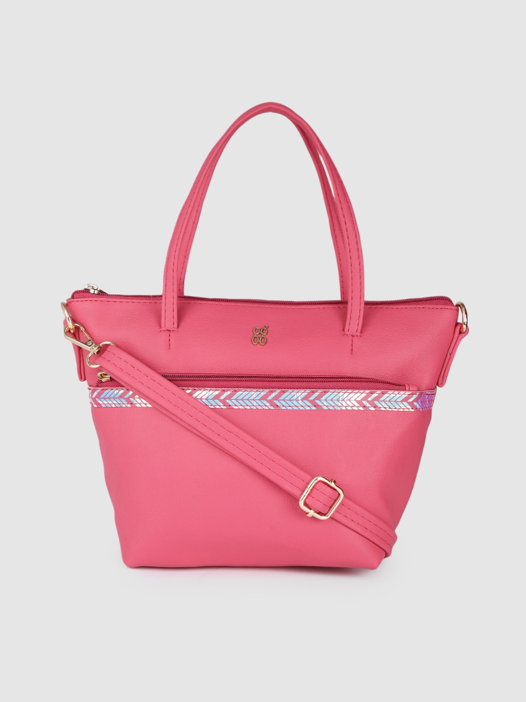 

Baggit Pink Solid Handheld Bag