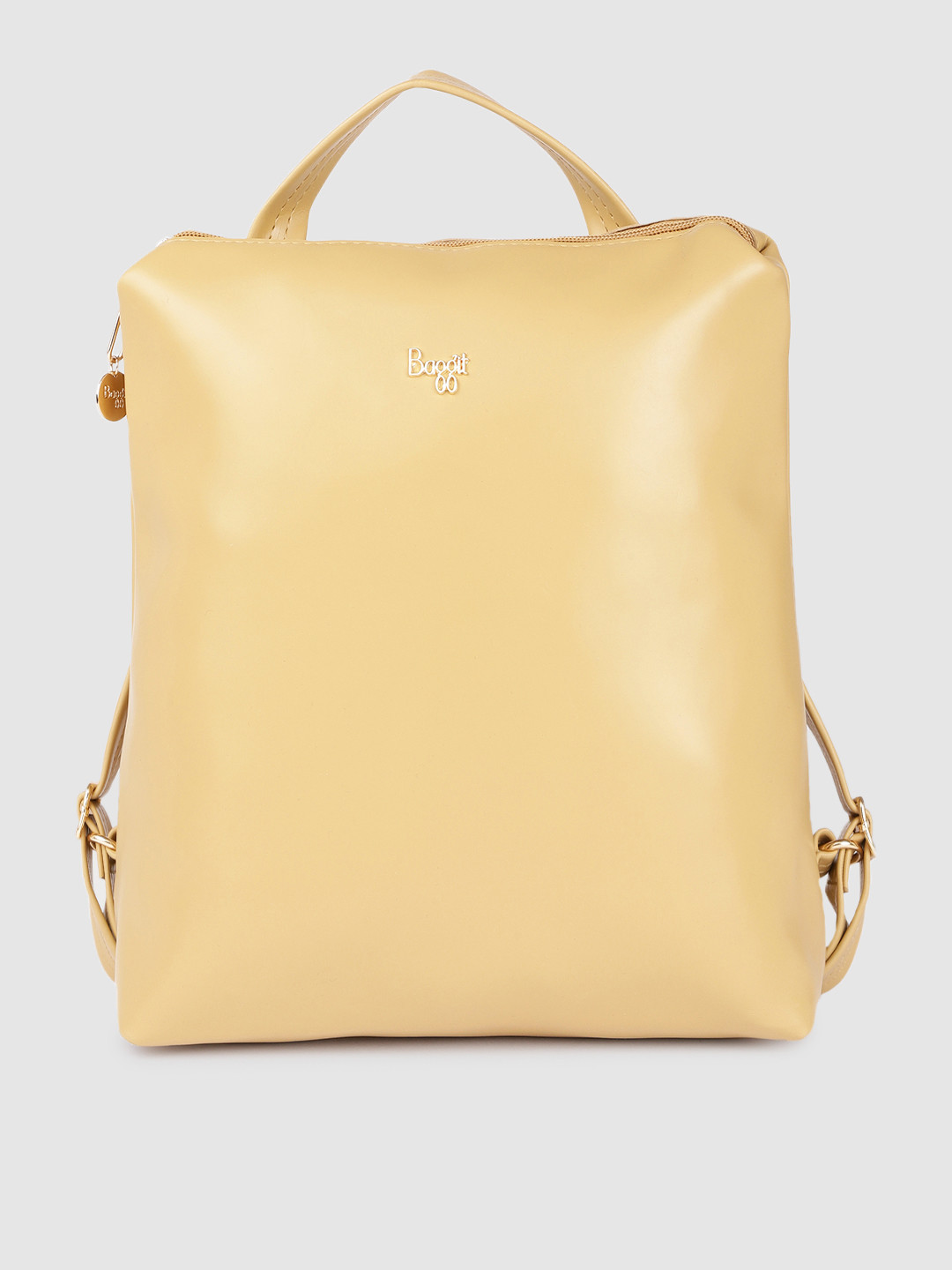 

Baggit Women Solid Backpack, Yellow