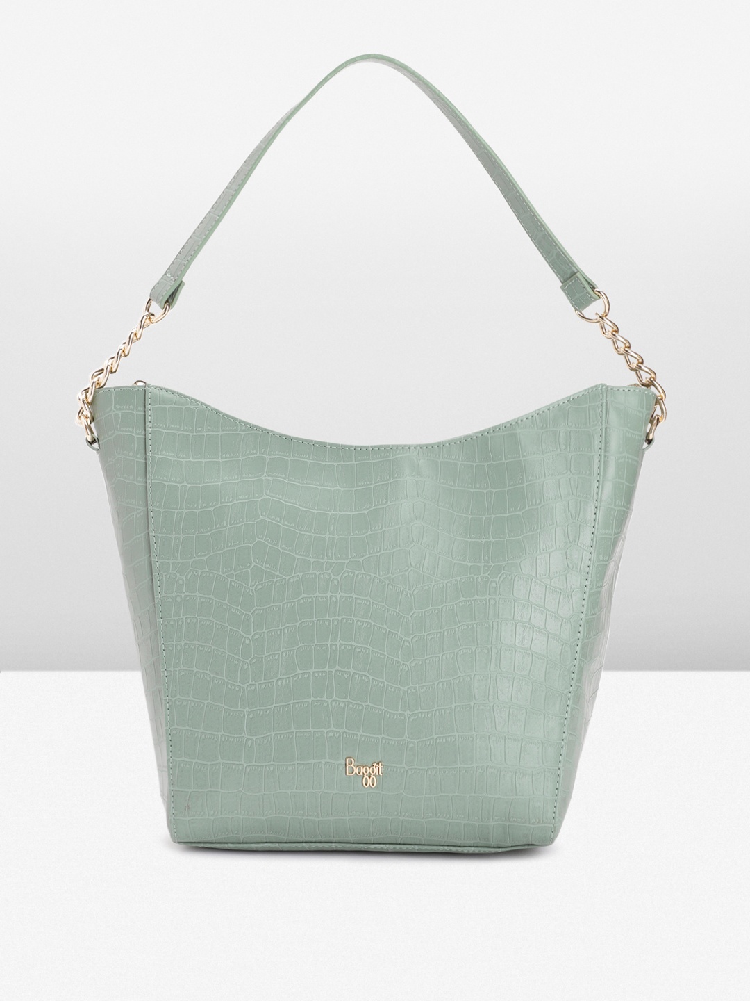 

Baggit Women Textured Hobo Bag, Green