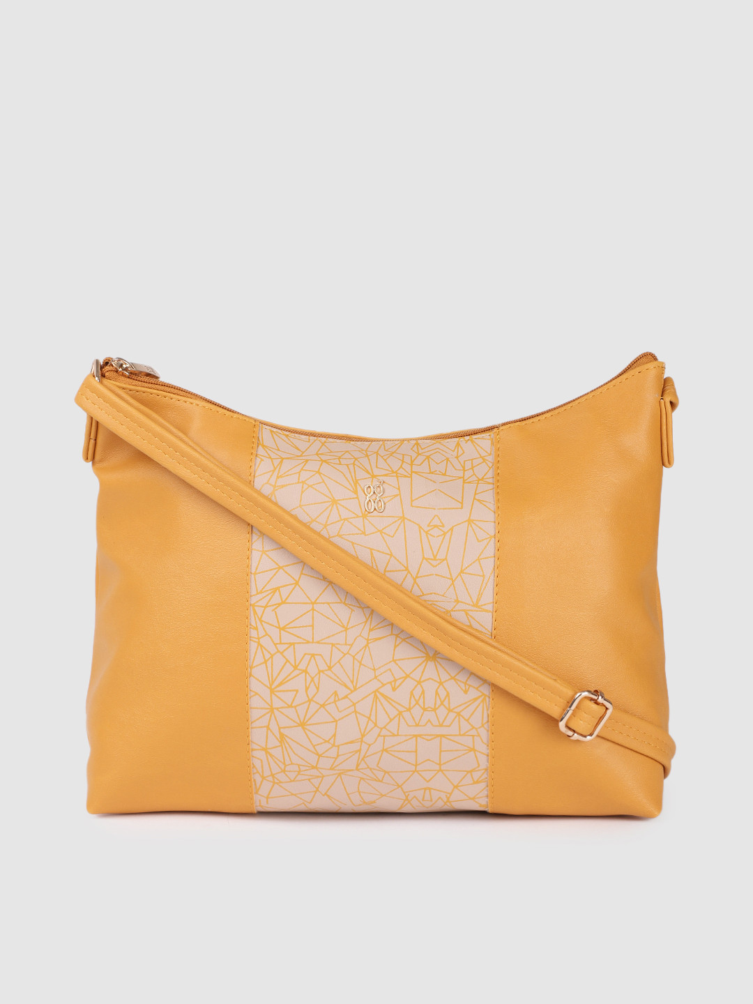 

Baggit Yellow Printed Sling Bag