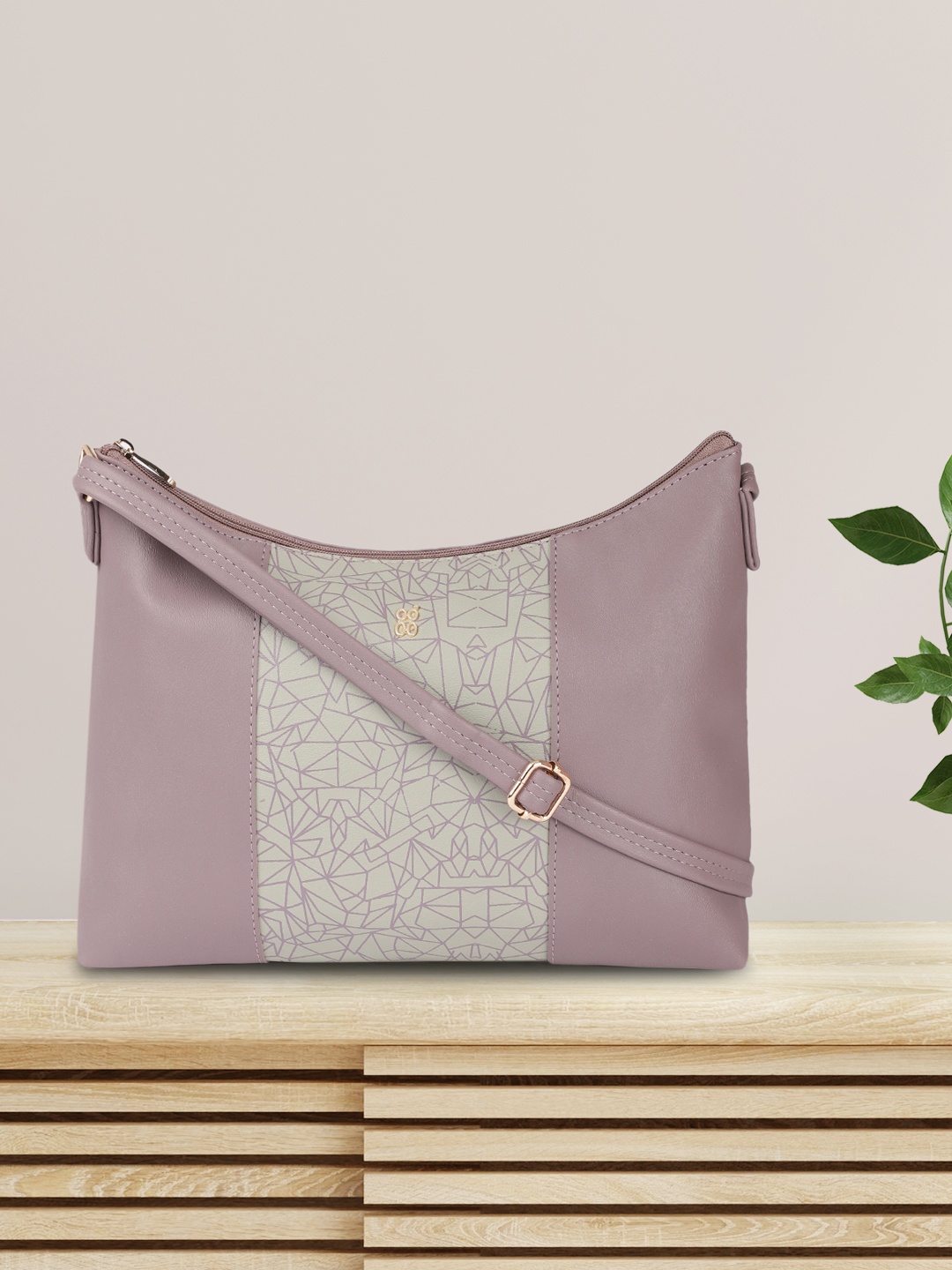

Baggit Purple Printed Sling Bag
