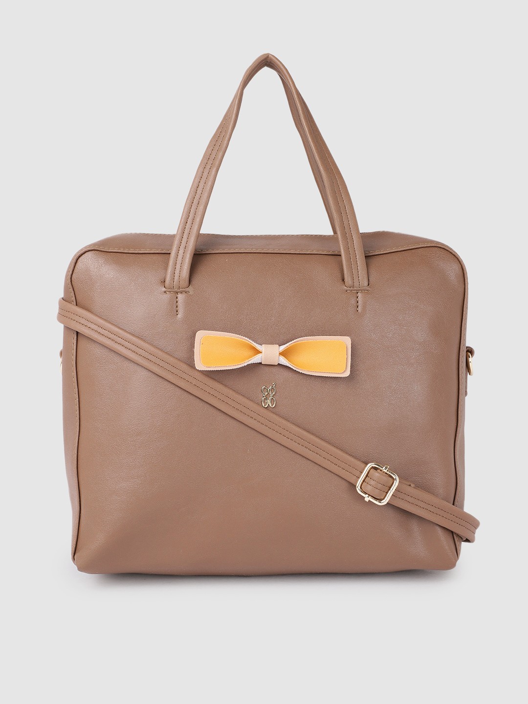 

Baggit Women Brown PU Structured Handheld Bag