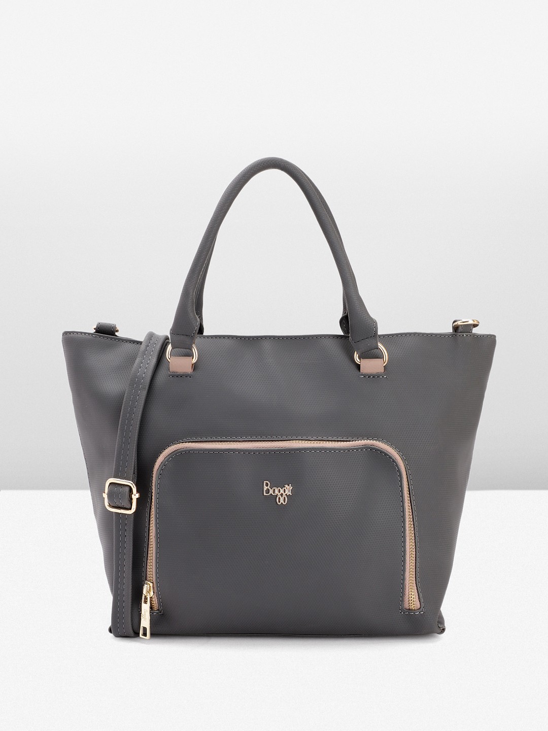 

Baggit Women Solid Handheld Bag, Grey