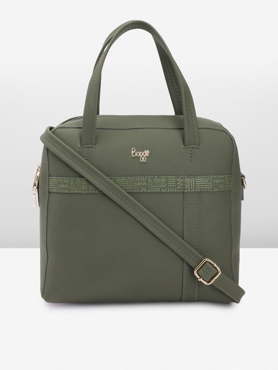 

Baggit Solid Handheld Bag, Green