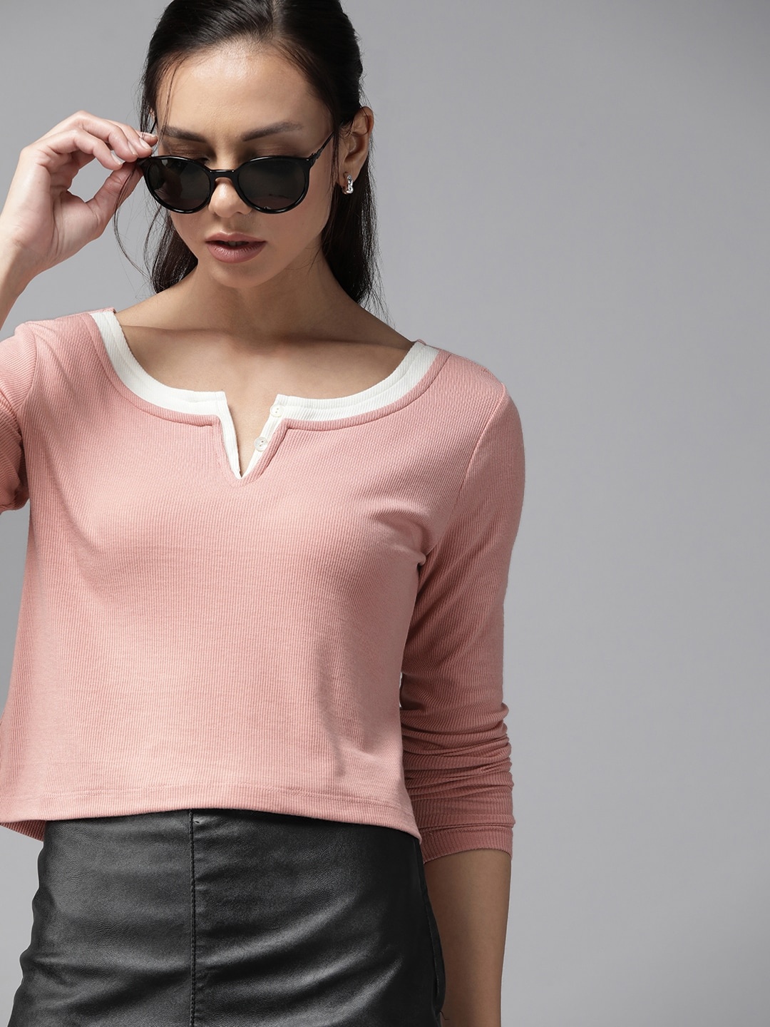 

Roadster The Lifestyle Co. Ribbed Top, Rose