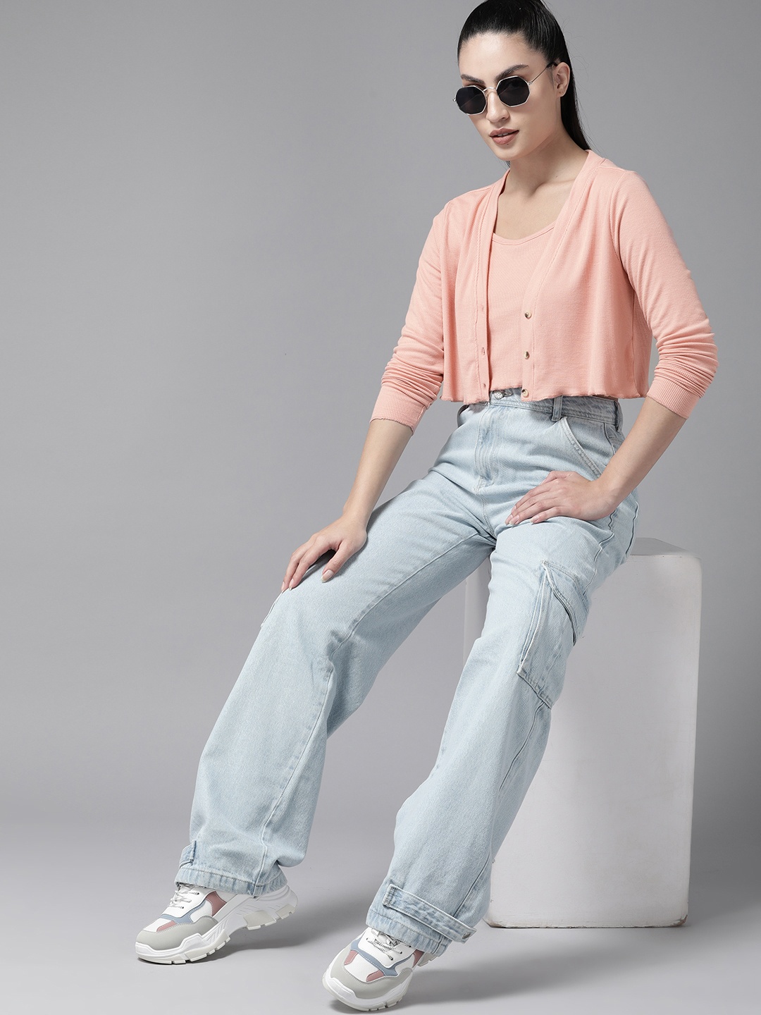

The Roadster Lifestyle Co. Layered Crop Top, Peach