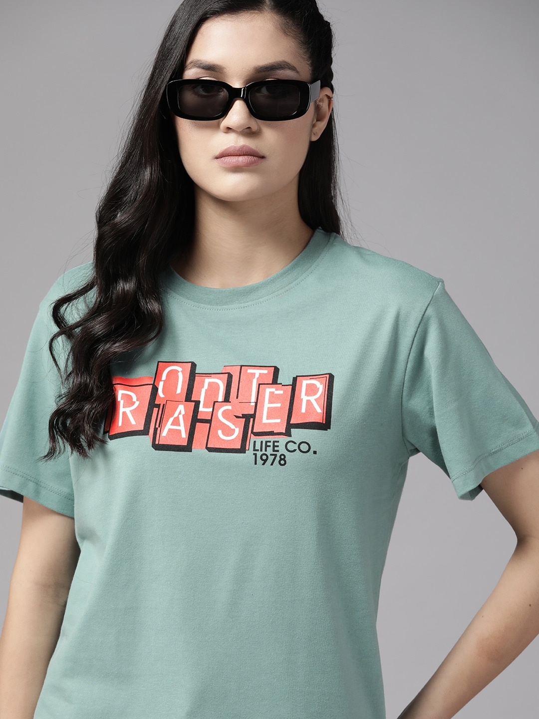 

The Roadster Lifestyle Co. Brand Logo Print Relaxed Fit T-shirt, Sea green